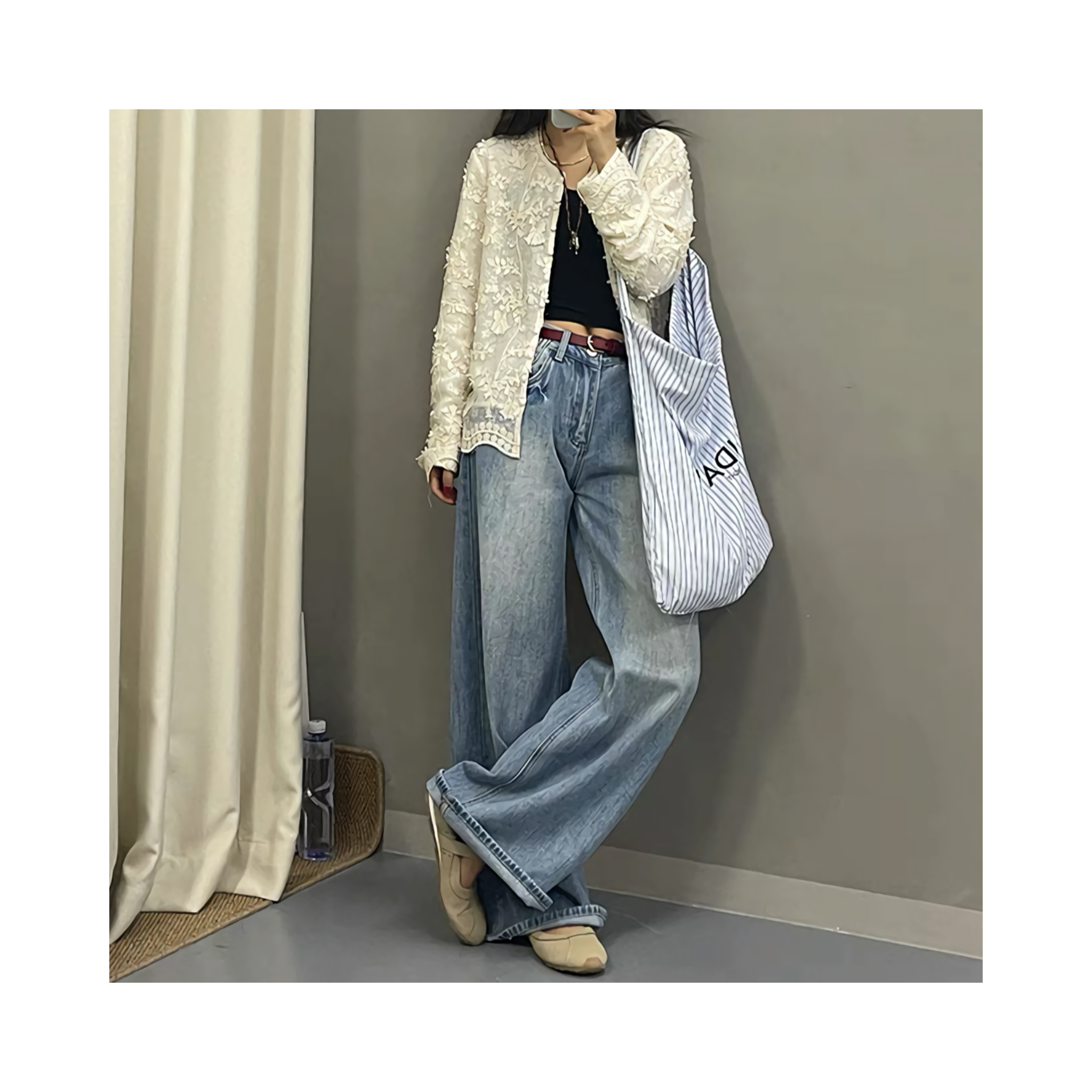 double lace cardigan