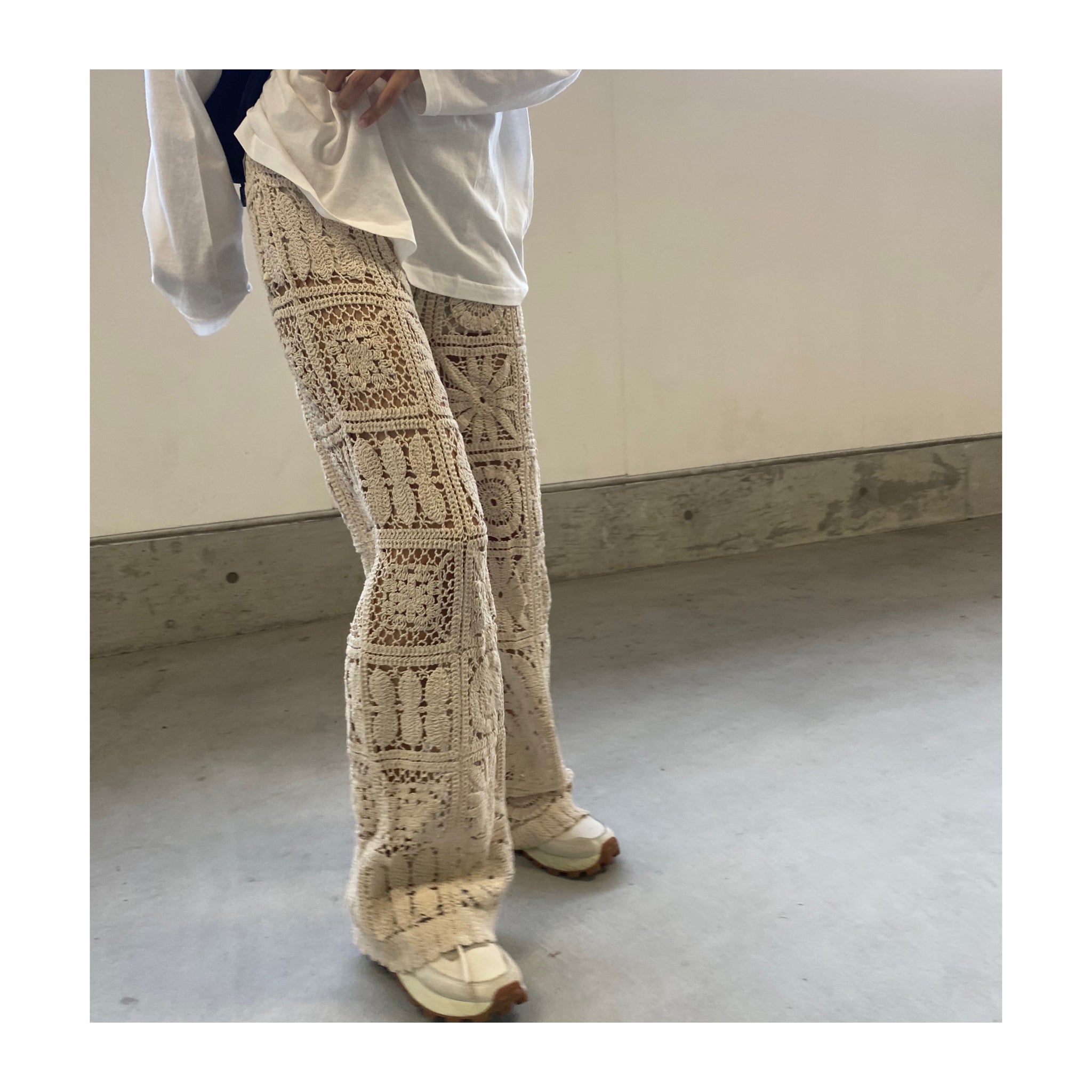 vintage flowernetpants