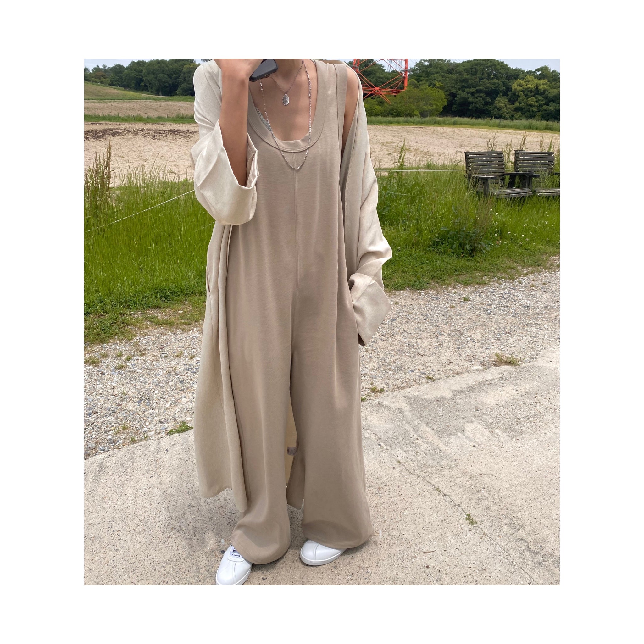 linen long gown