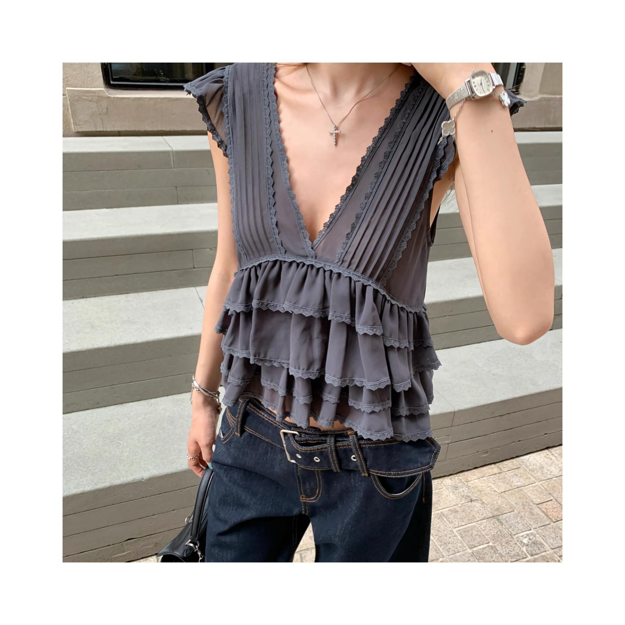 Tiered Ruffle blouse