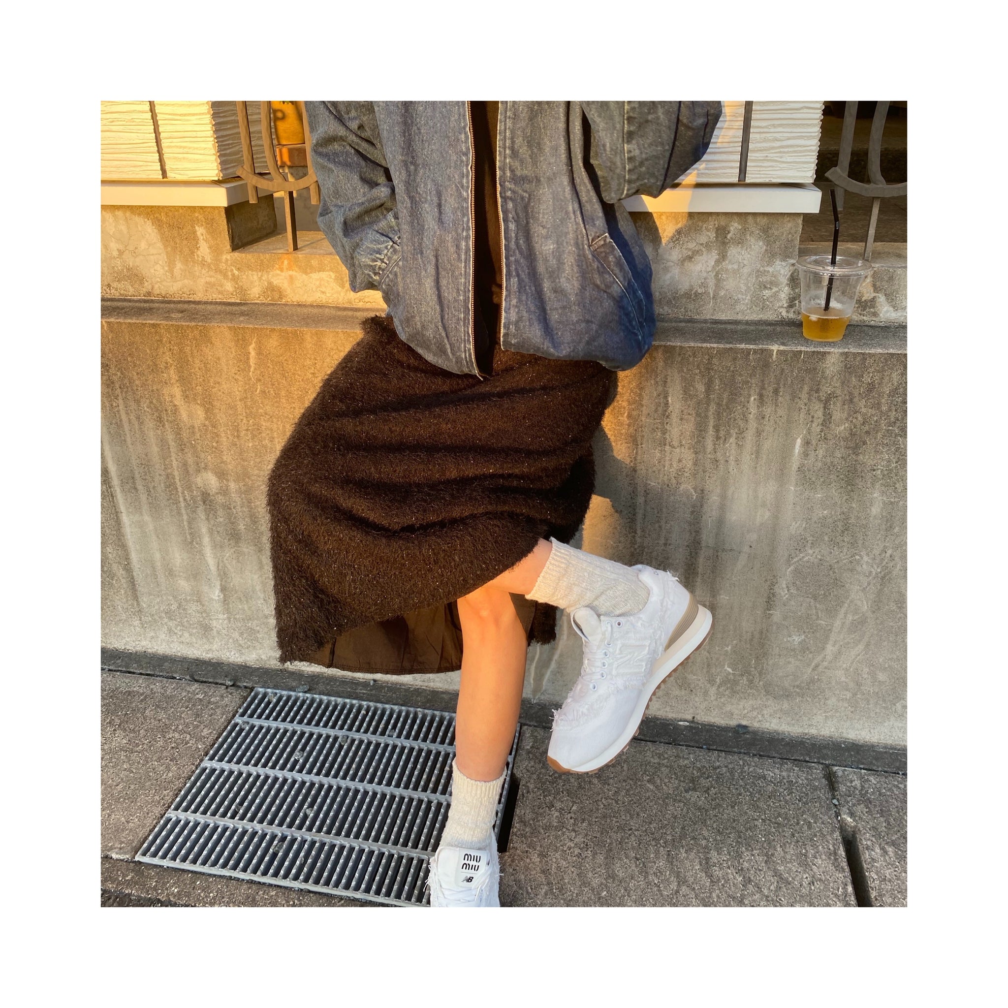 glitter knitskirt