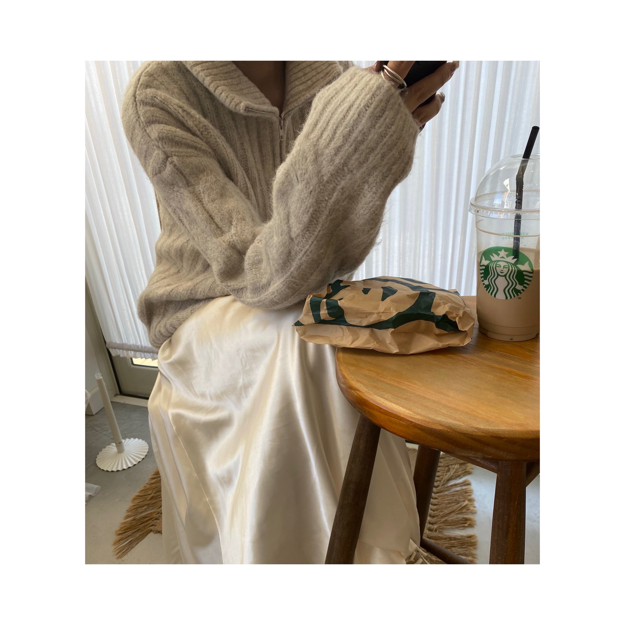 halfzip ribcable knit