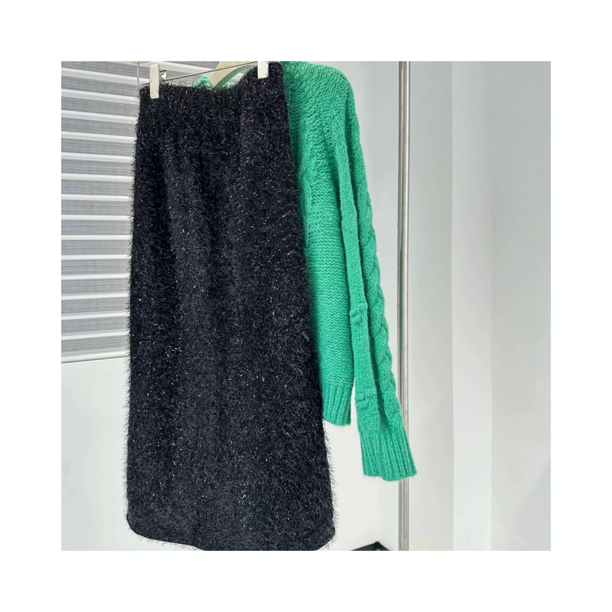glitter knitskirt