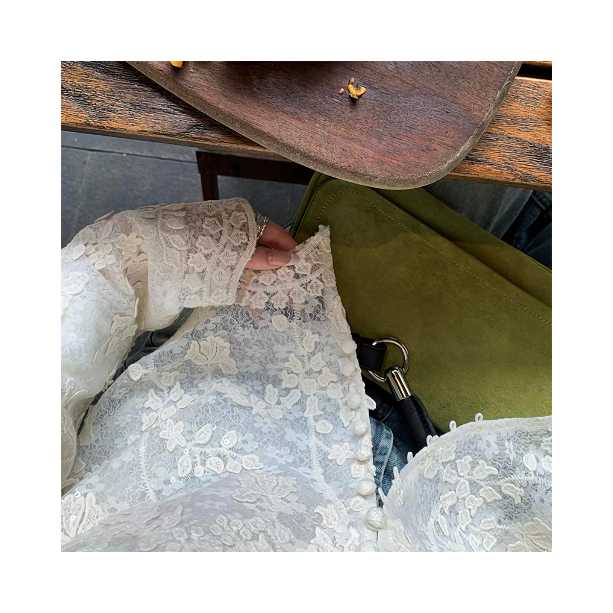 double lace cardigan