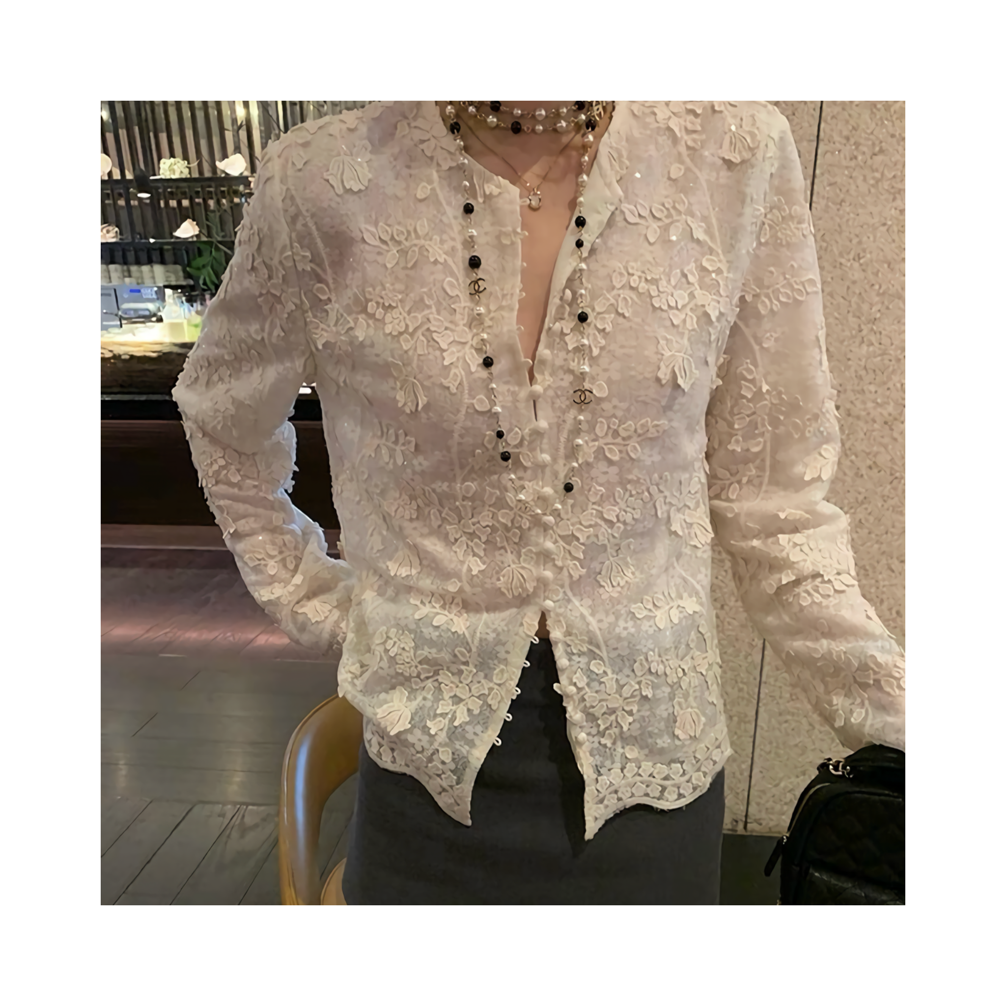 double lace cardigan