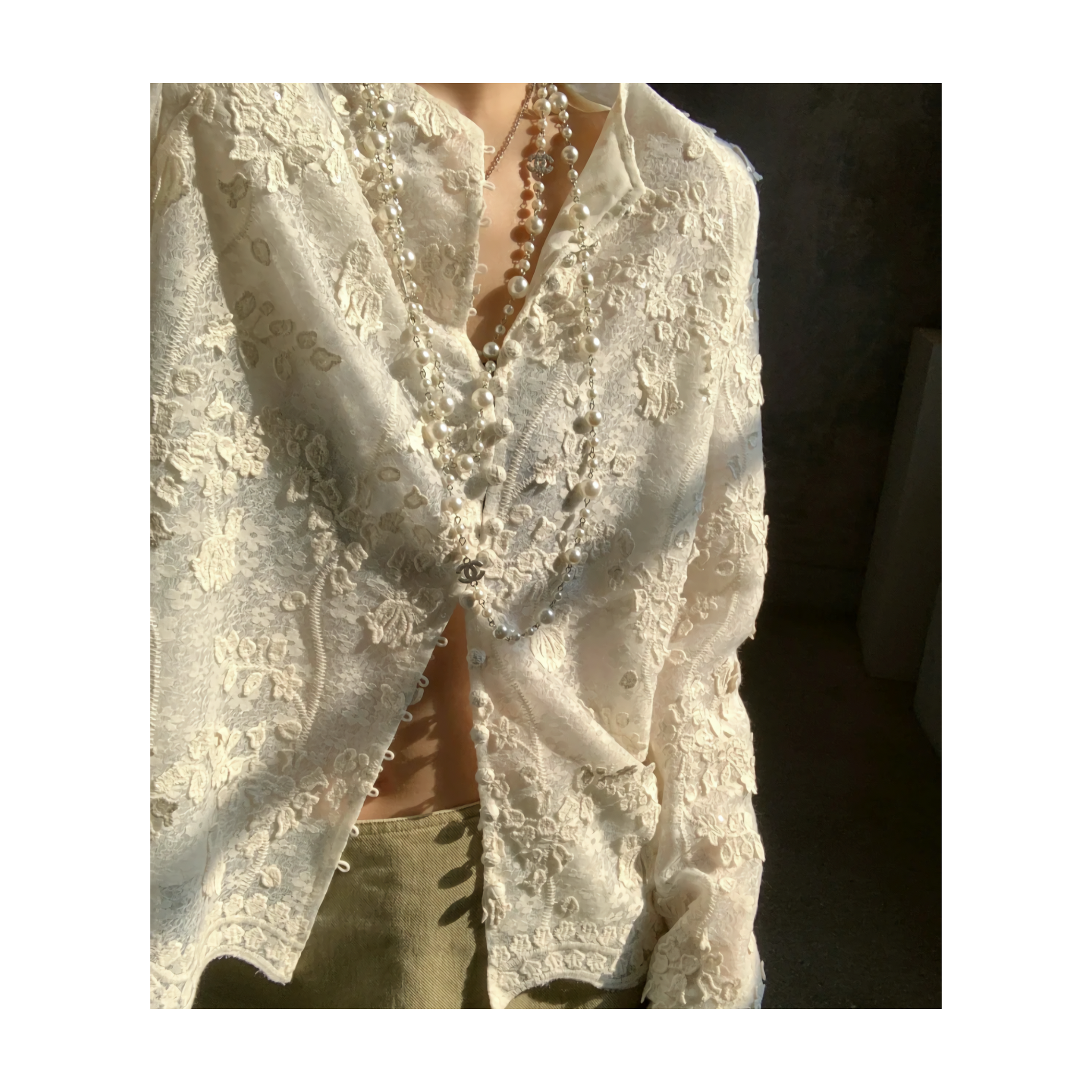 double lace cardigan