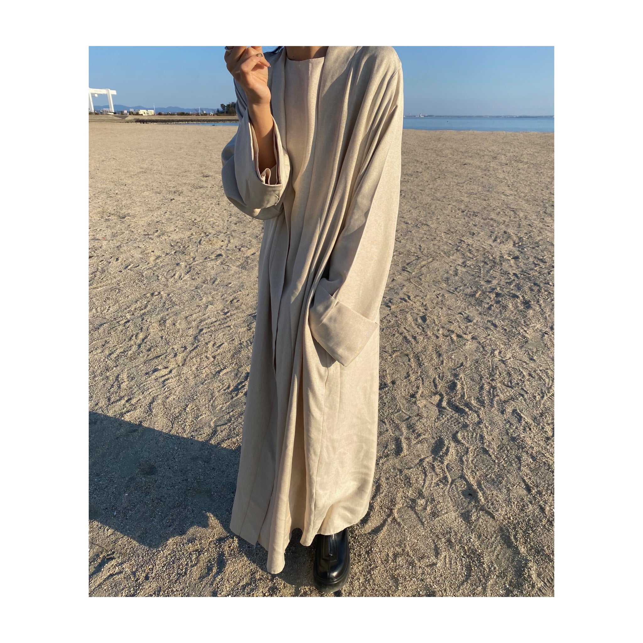 linen long ONE PIECE