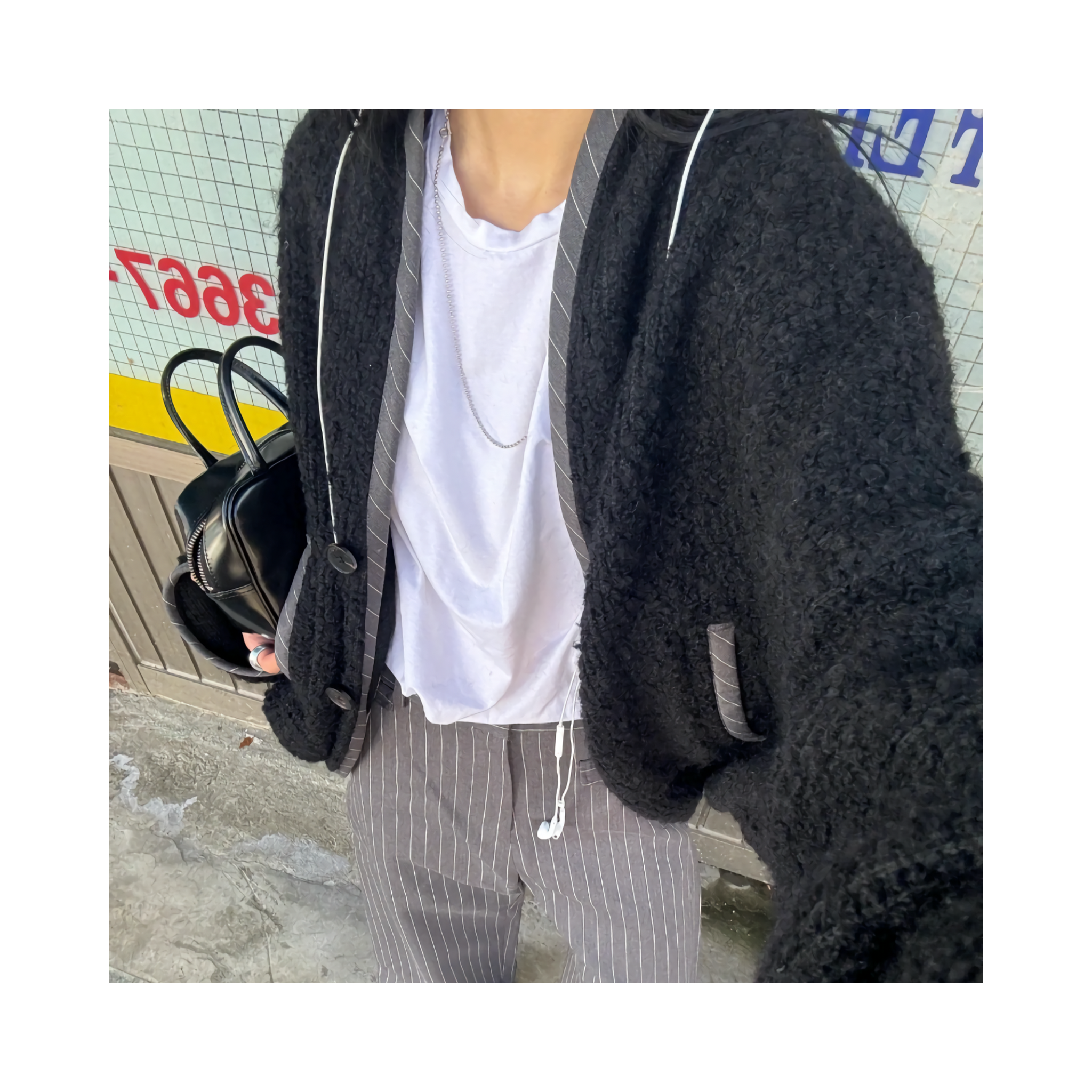 wool short outcardigan