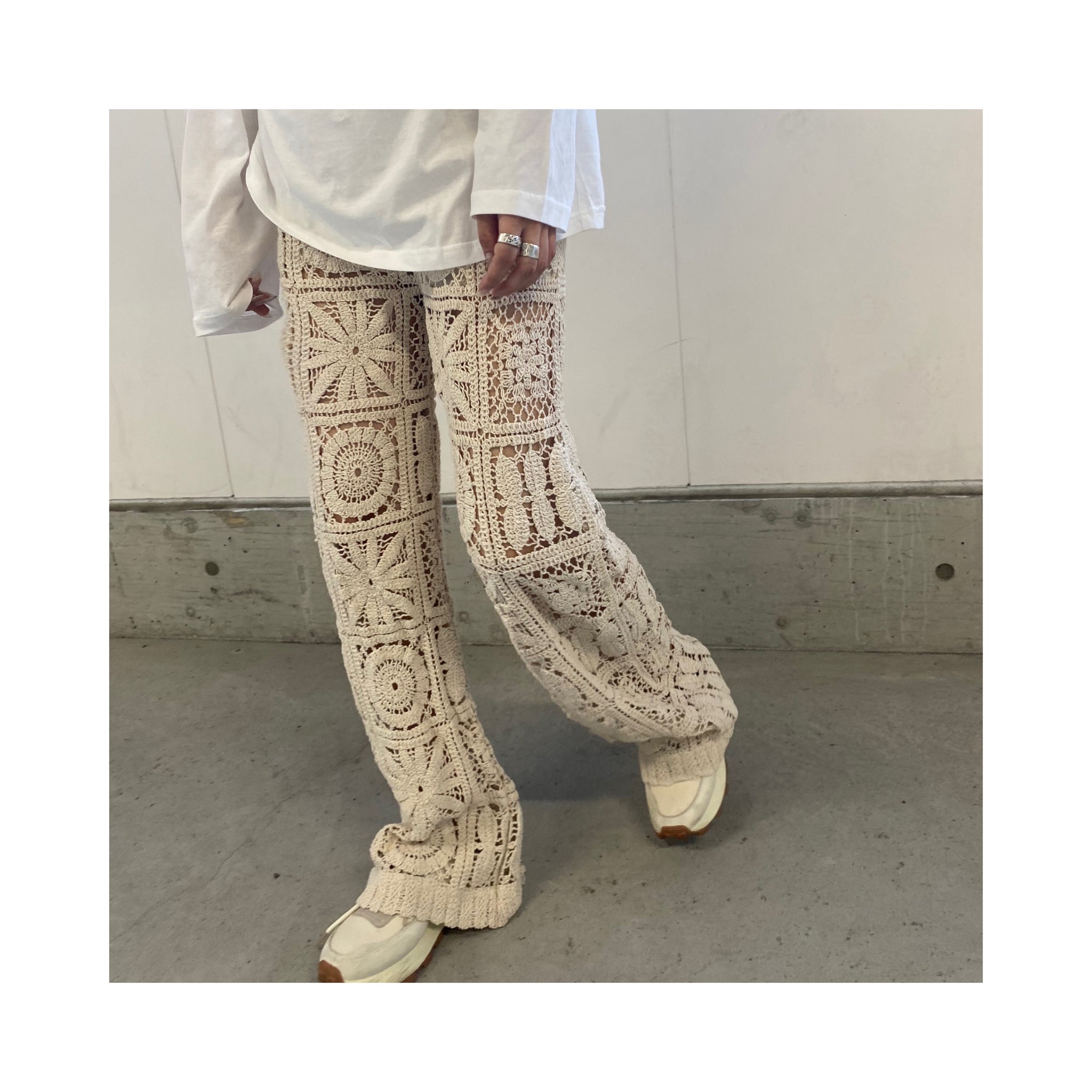 vintage flowernetpants