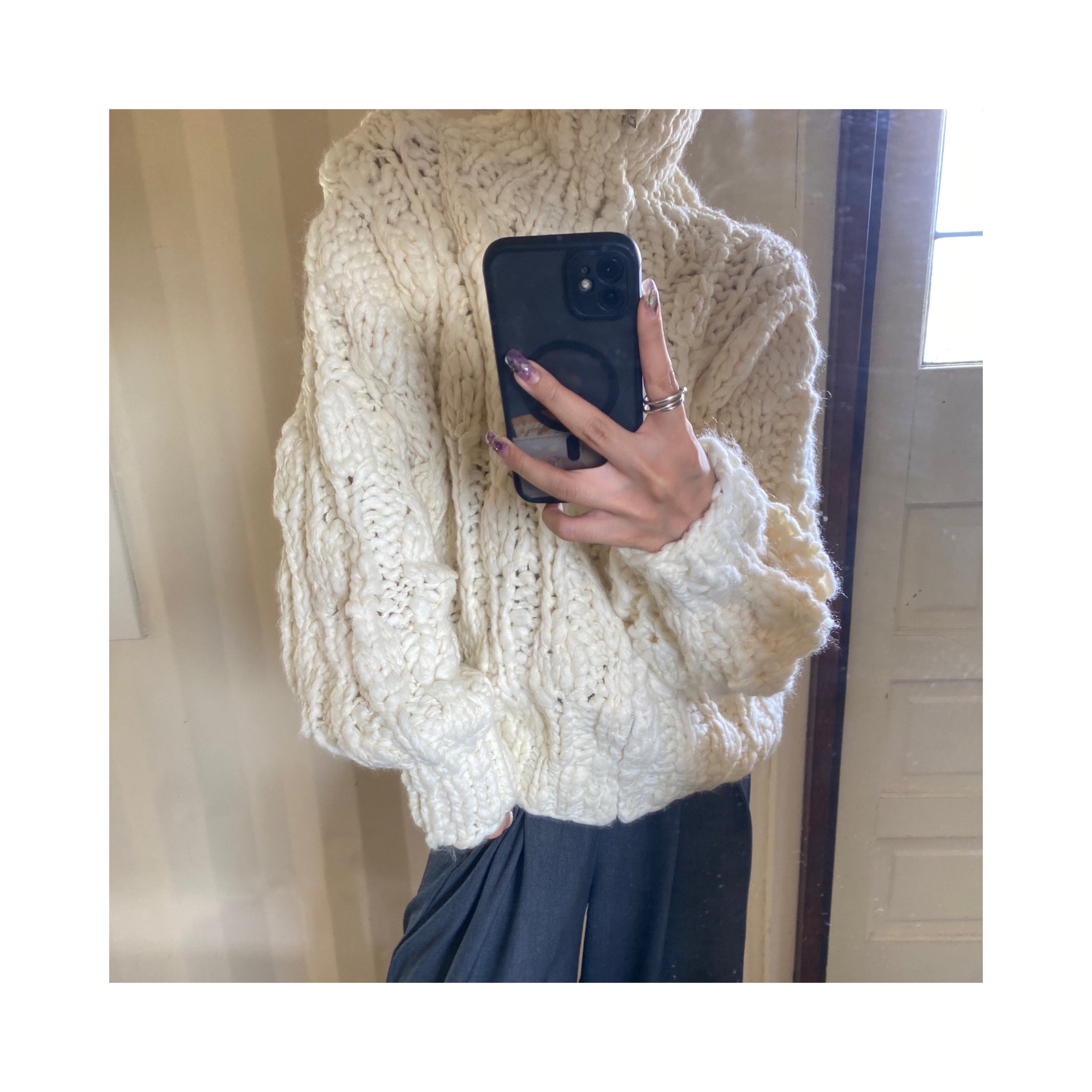 volume handmade cardigan