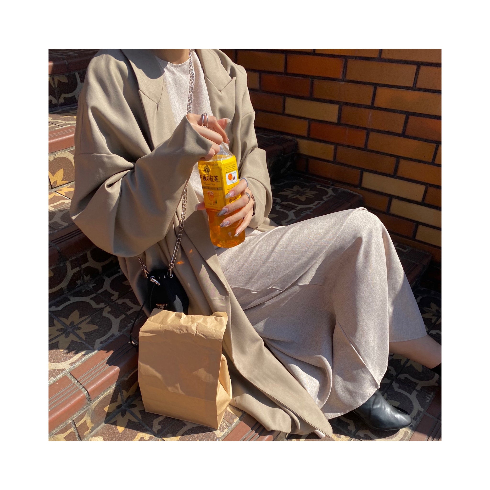 linen long ONE PIECE