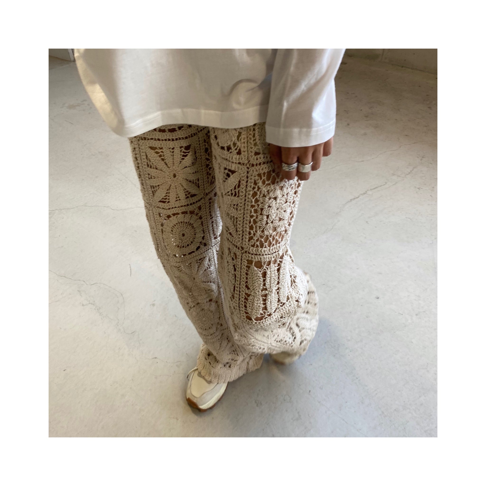 vintage flowernetpants