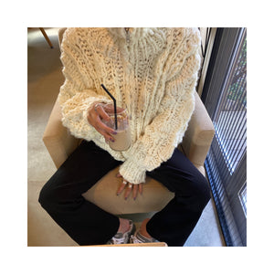 volume handmade cardigan