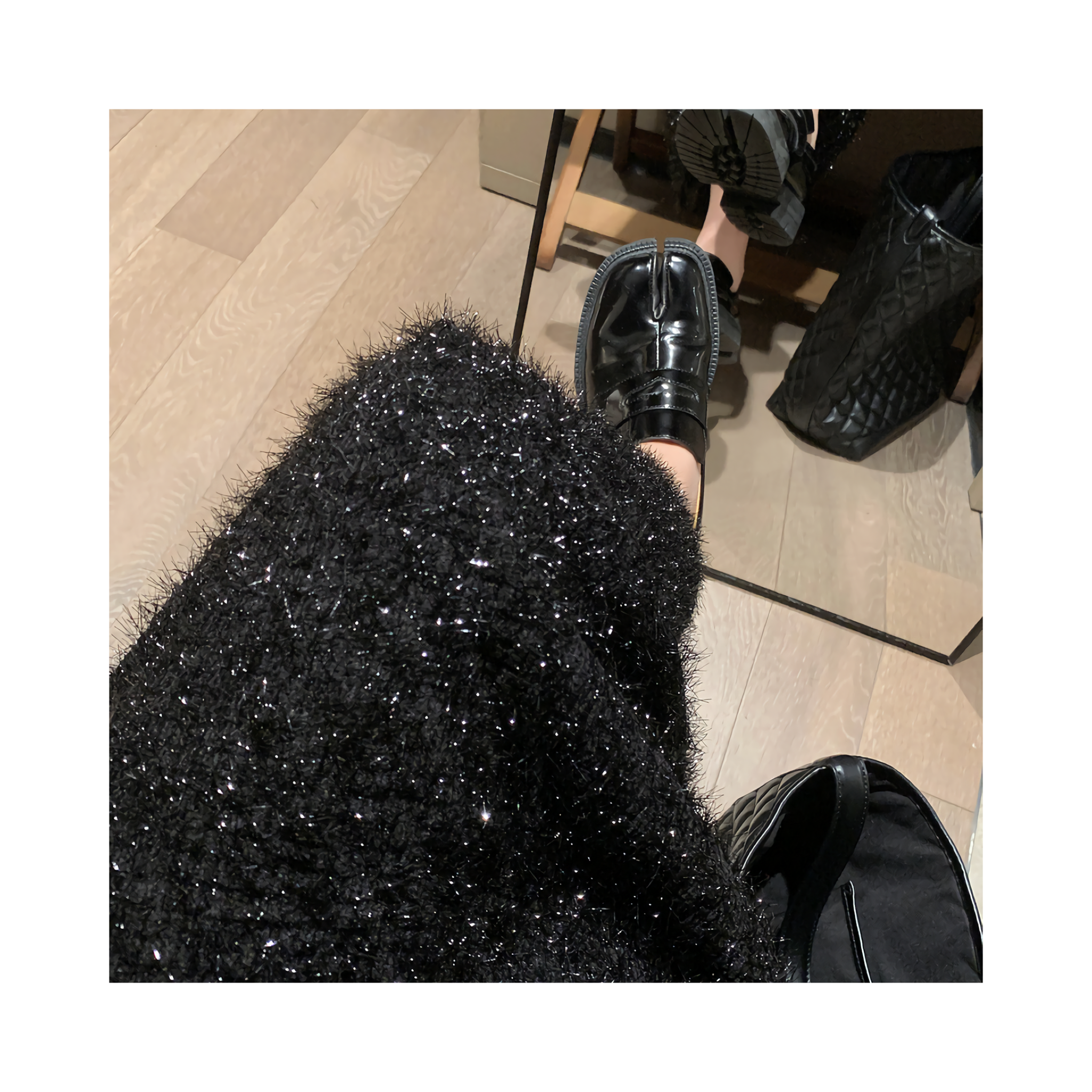 glitter knitskirt