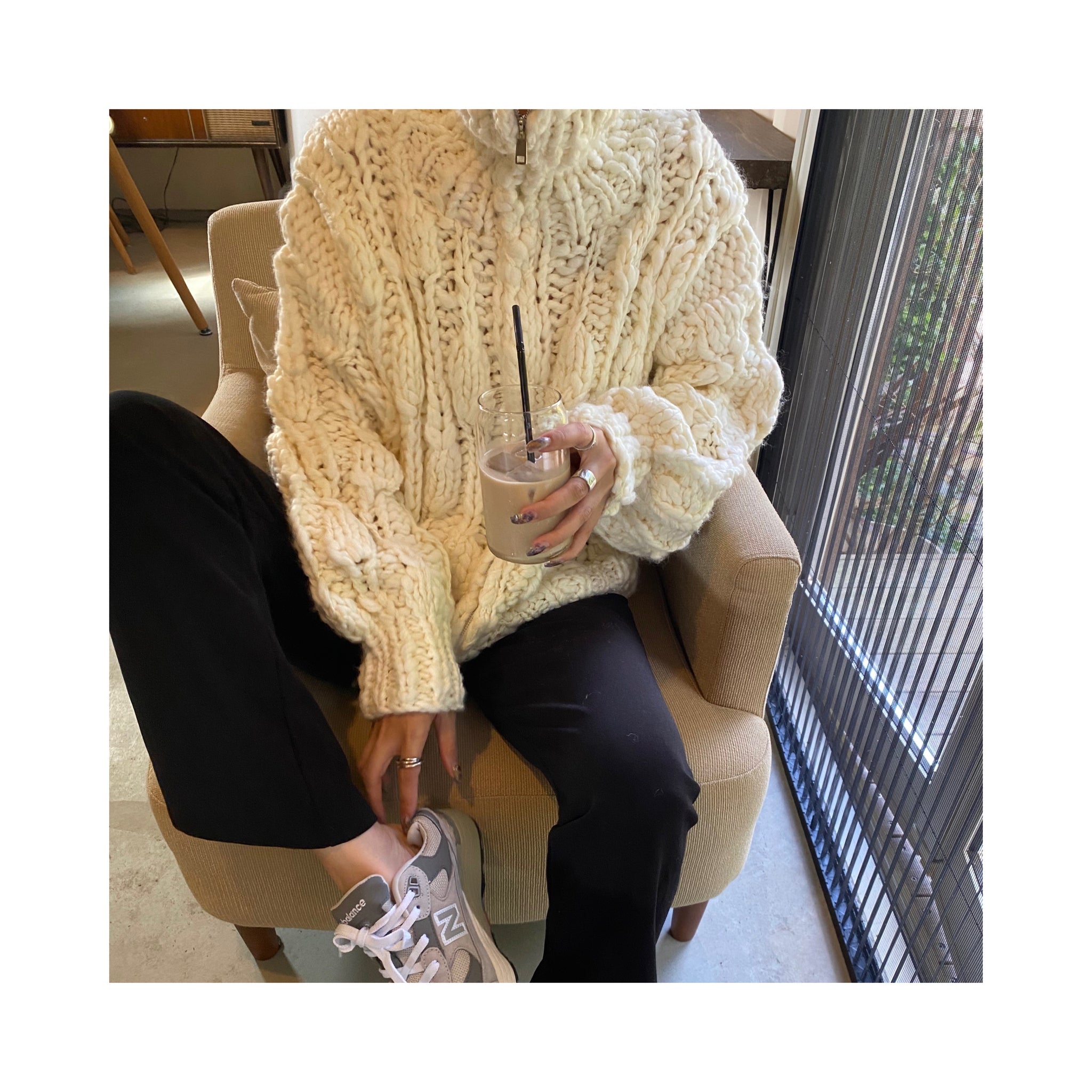 volume handmade cardigan