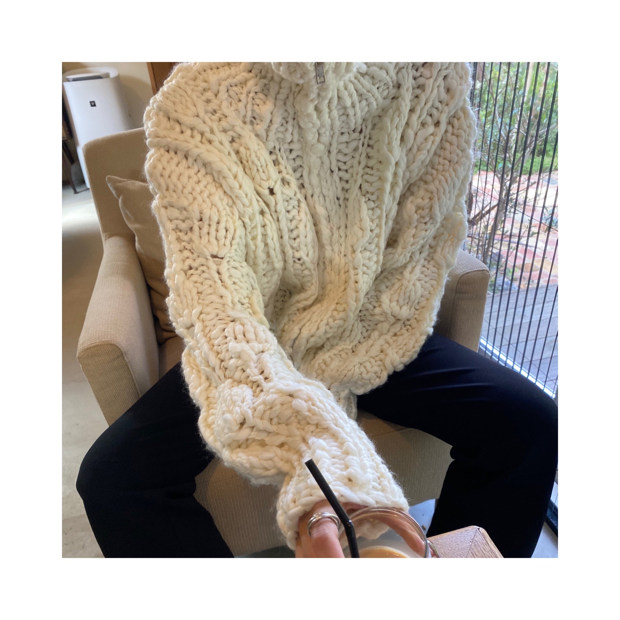volume handmade cardigan