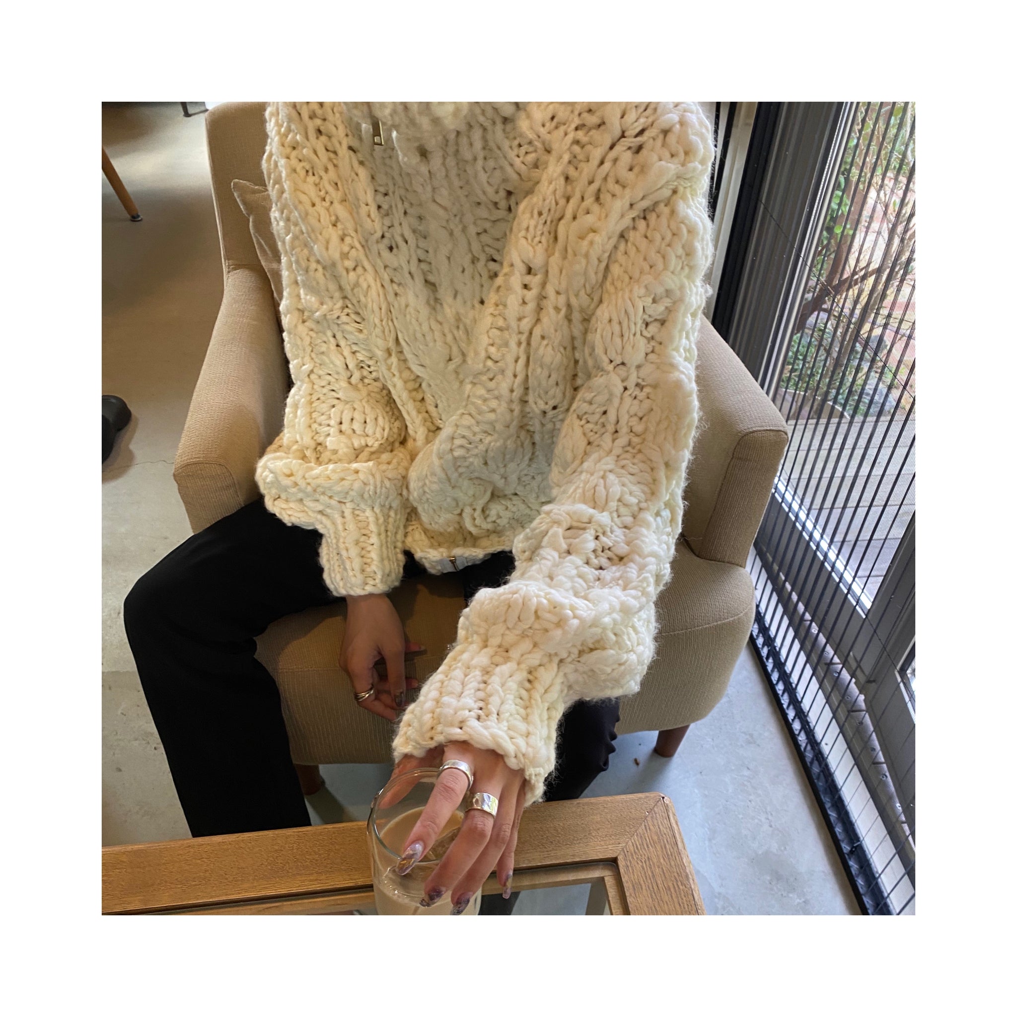 volume handmade cardigan