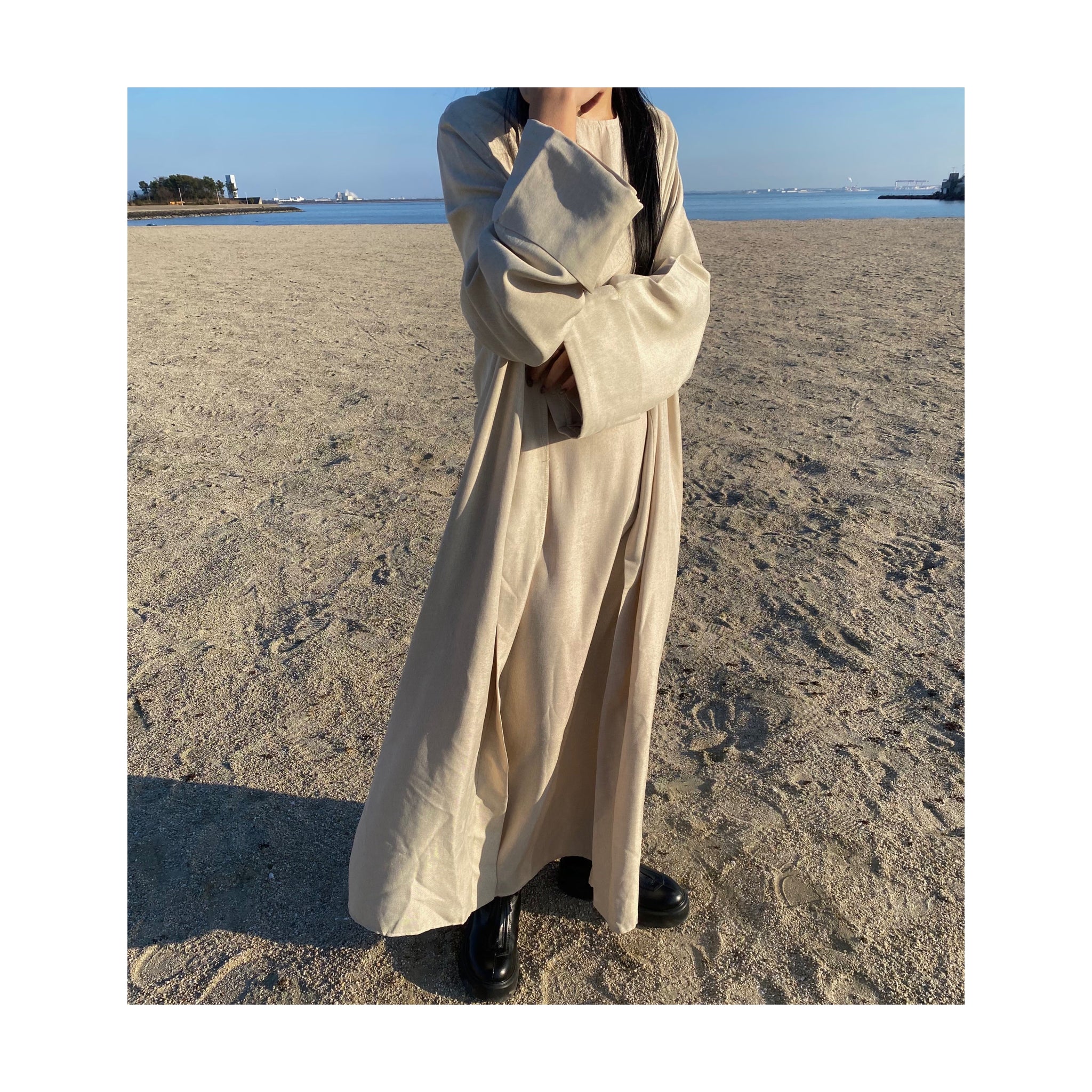 linen long ONE PIECE