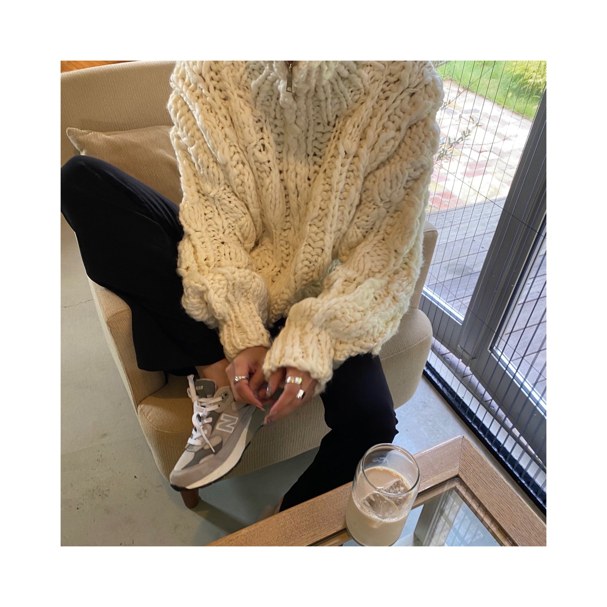 volume handmade cardigan
