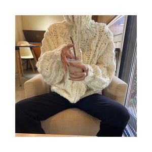 volume handmade cardigan