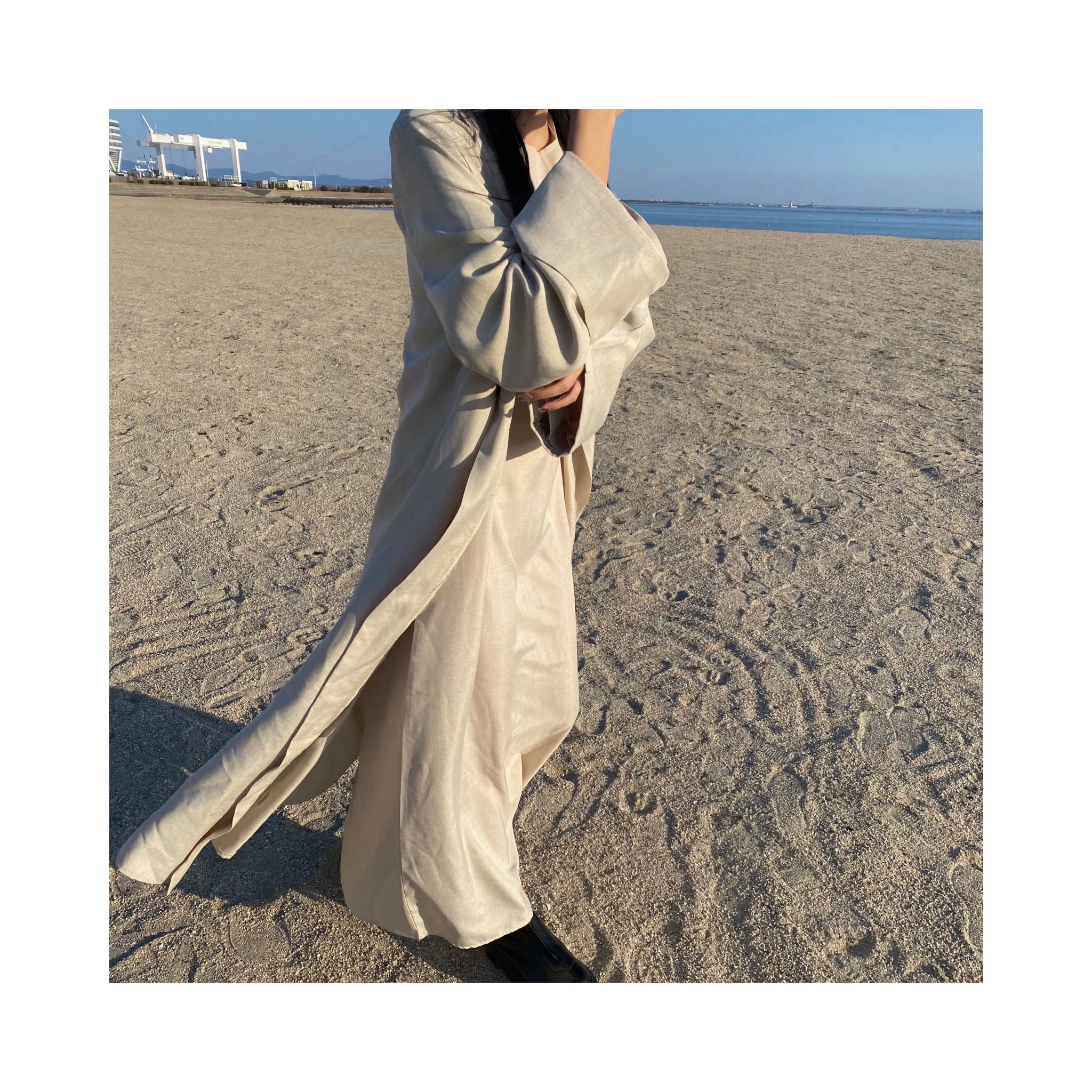 linen long ONE PIECE