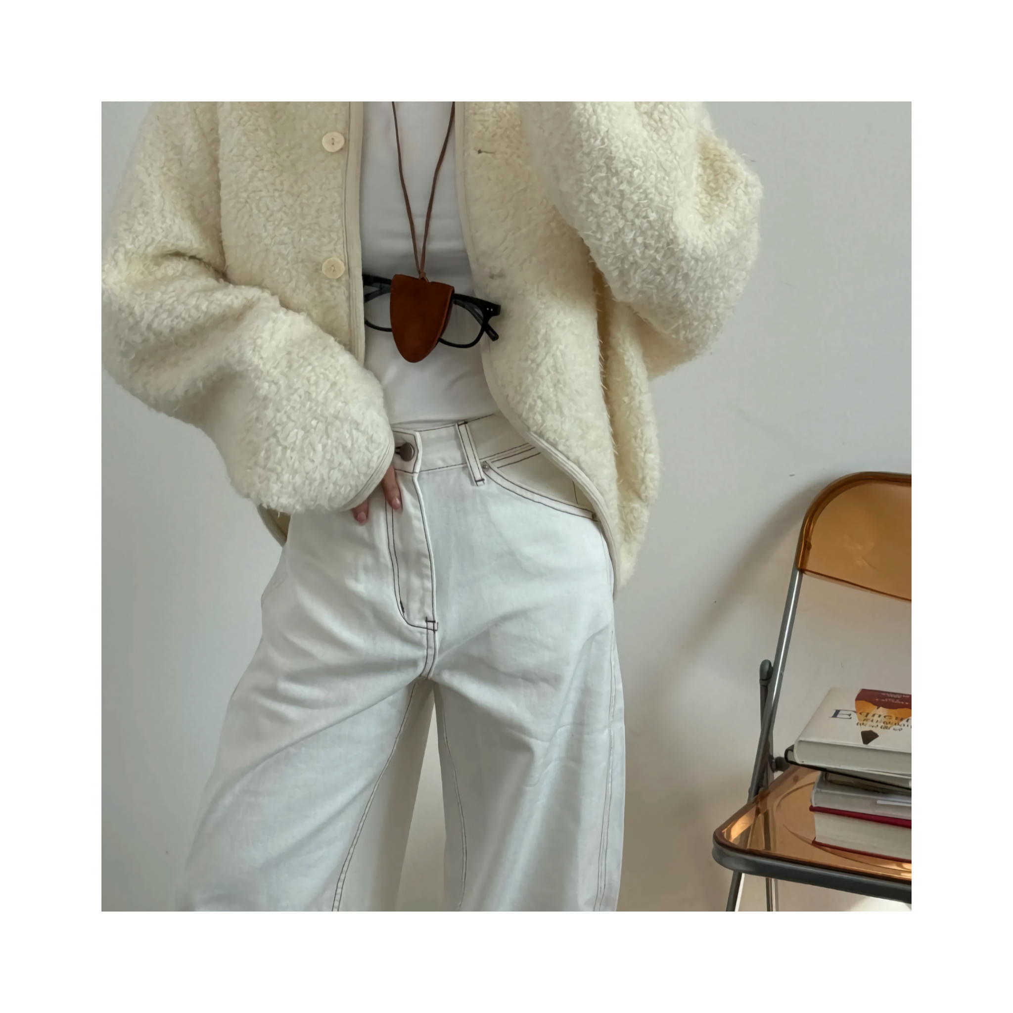 wool short outcardigan