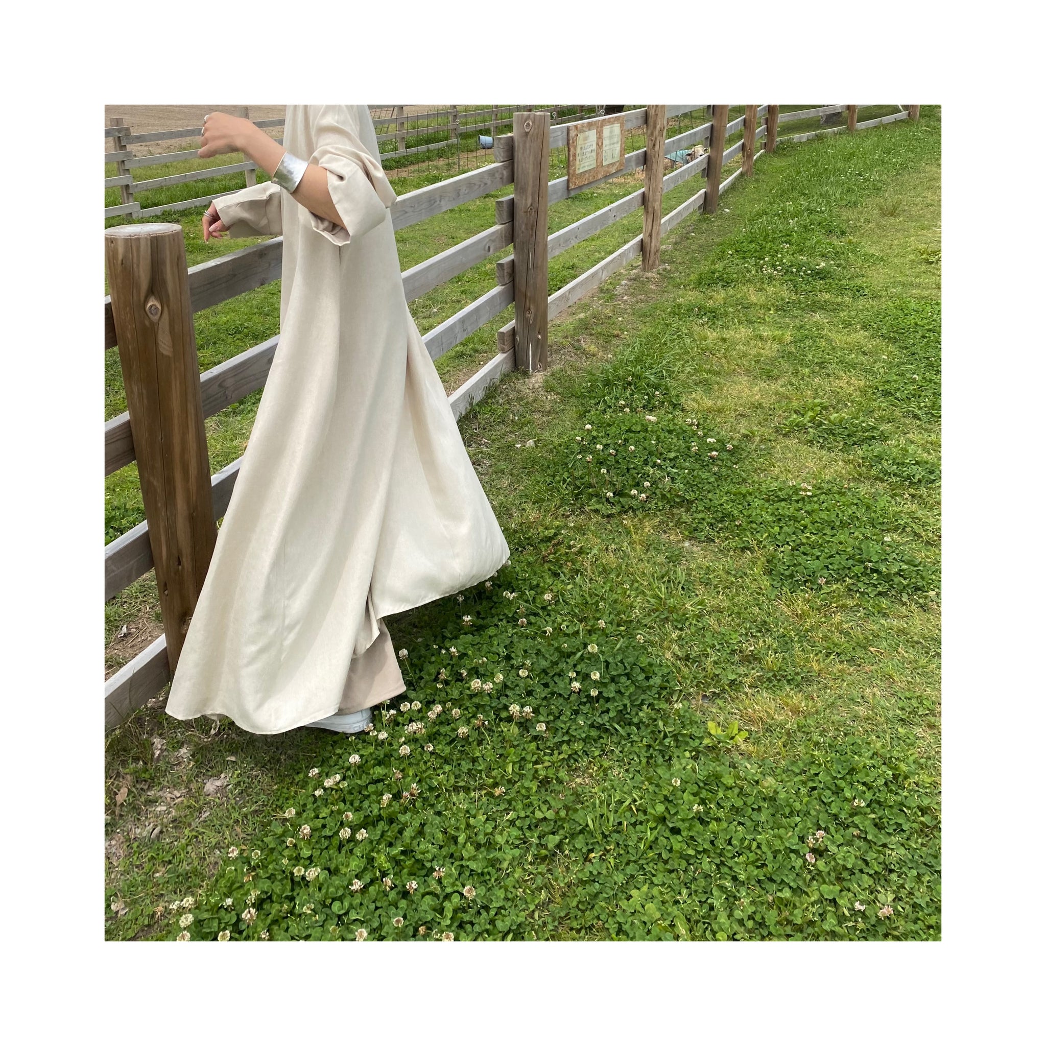 linen long gown