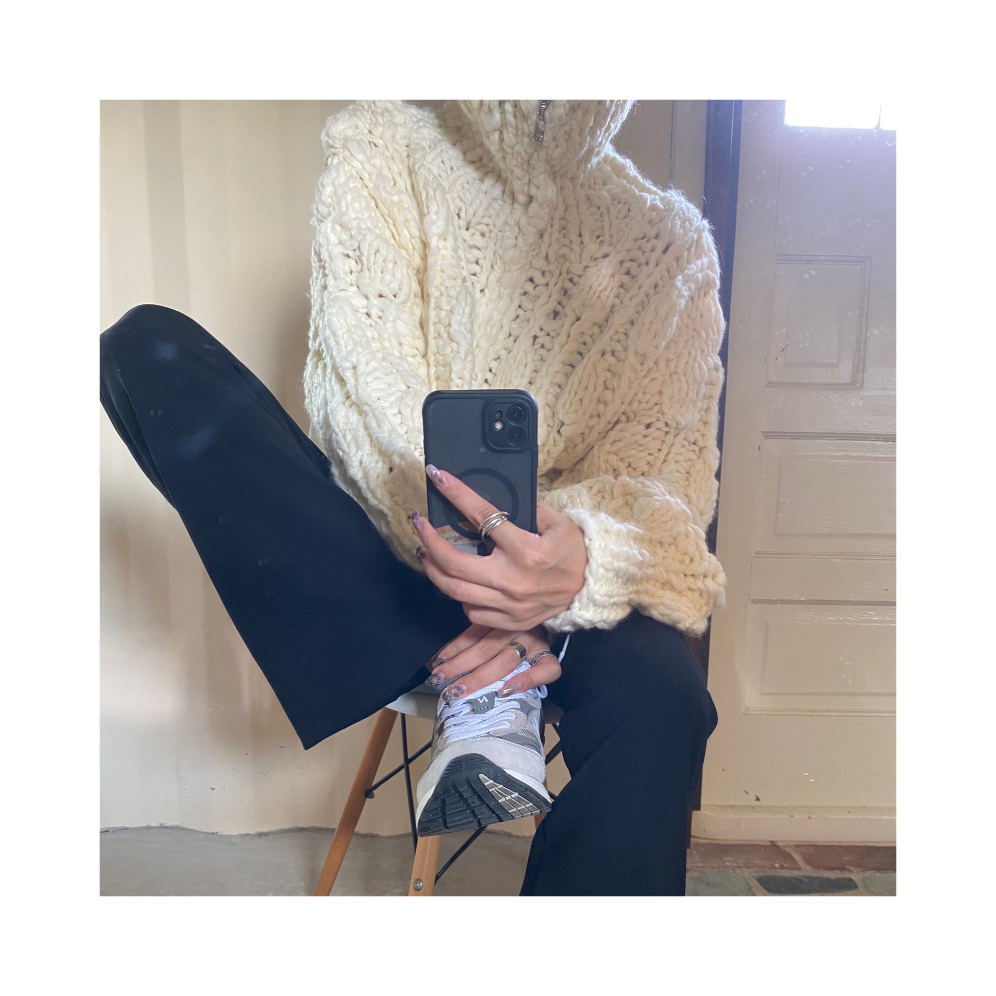 volume handmade cardigan
