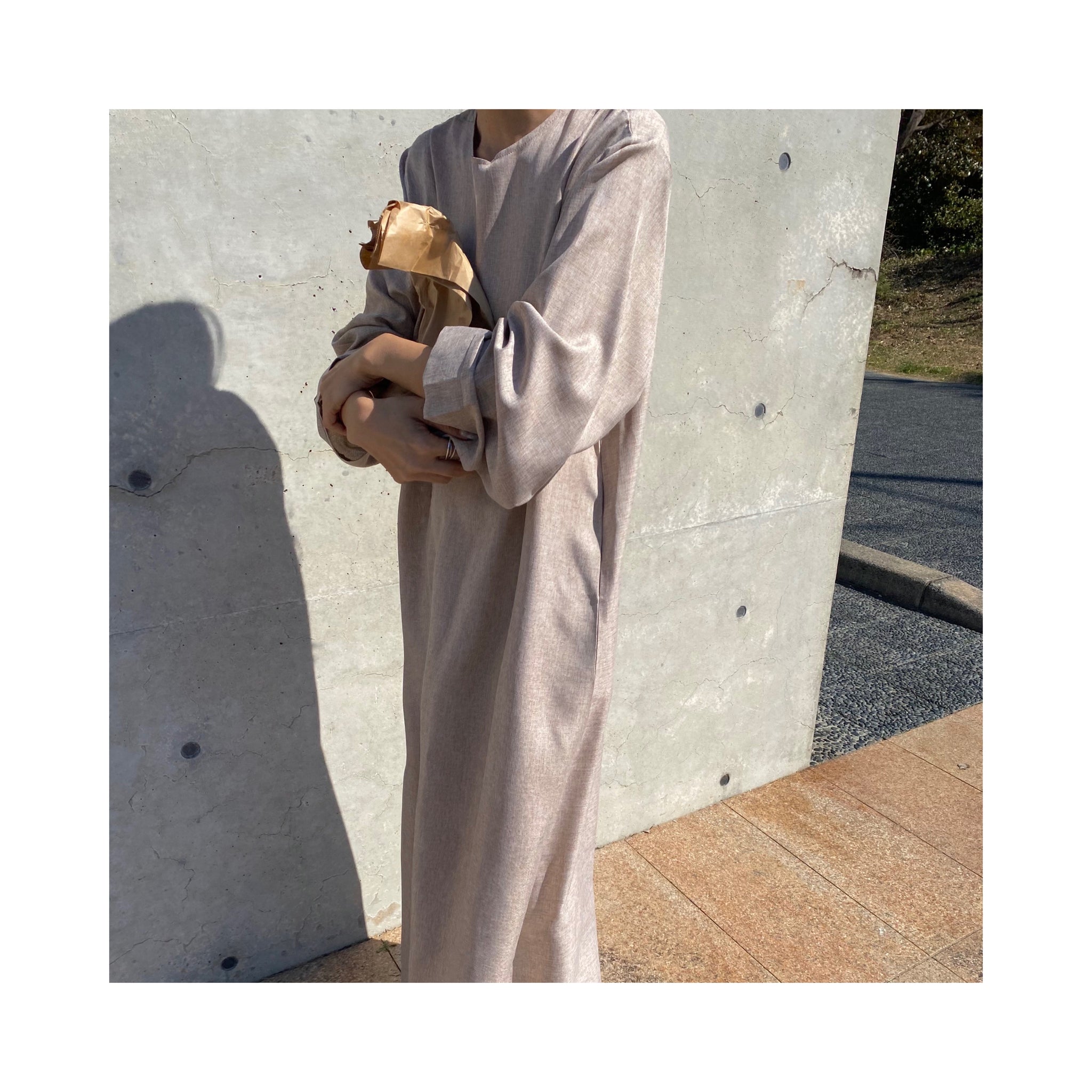 linen long ONE PIECE