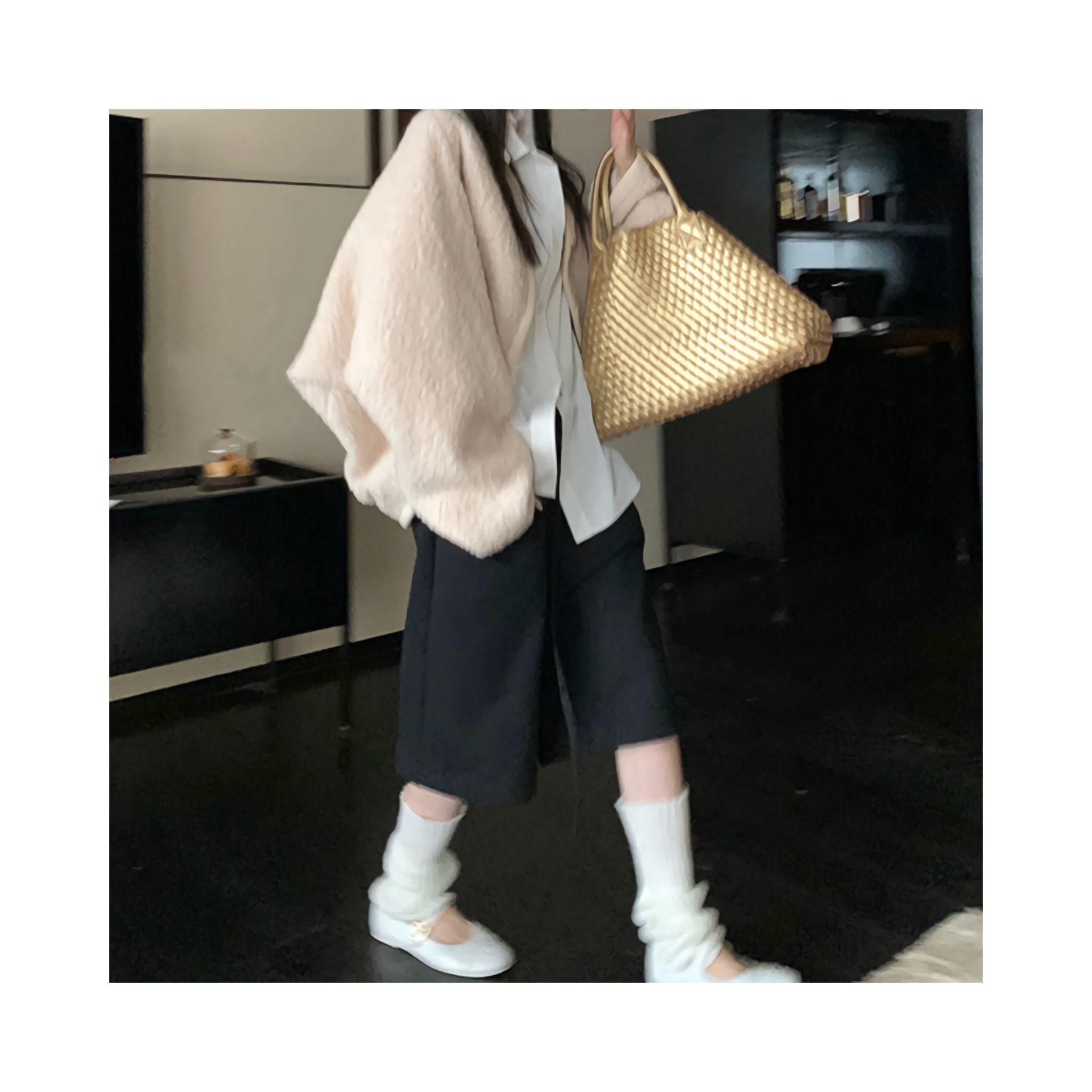 wool short outcardigan