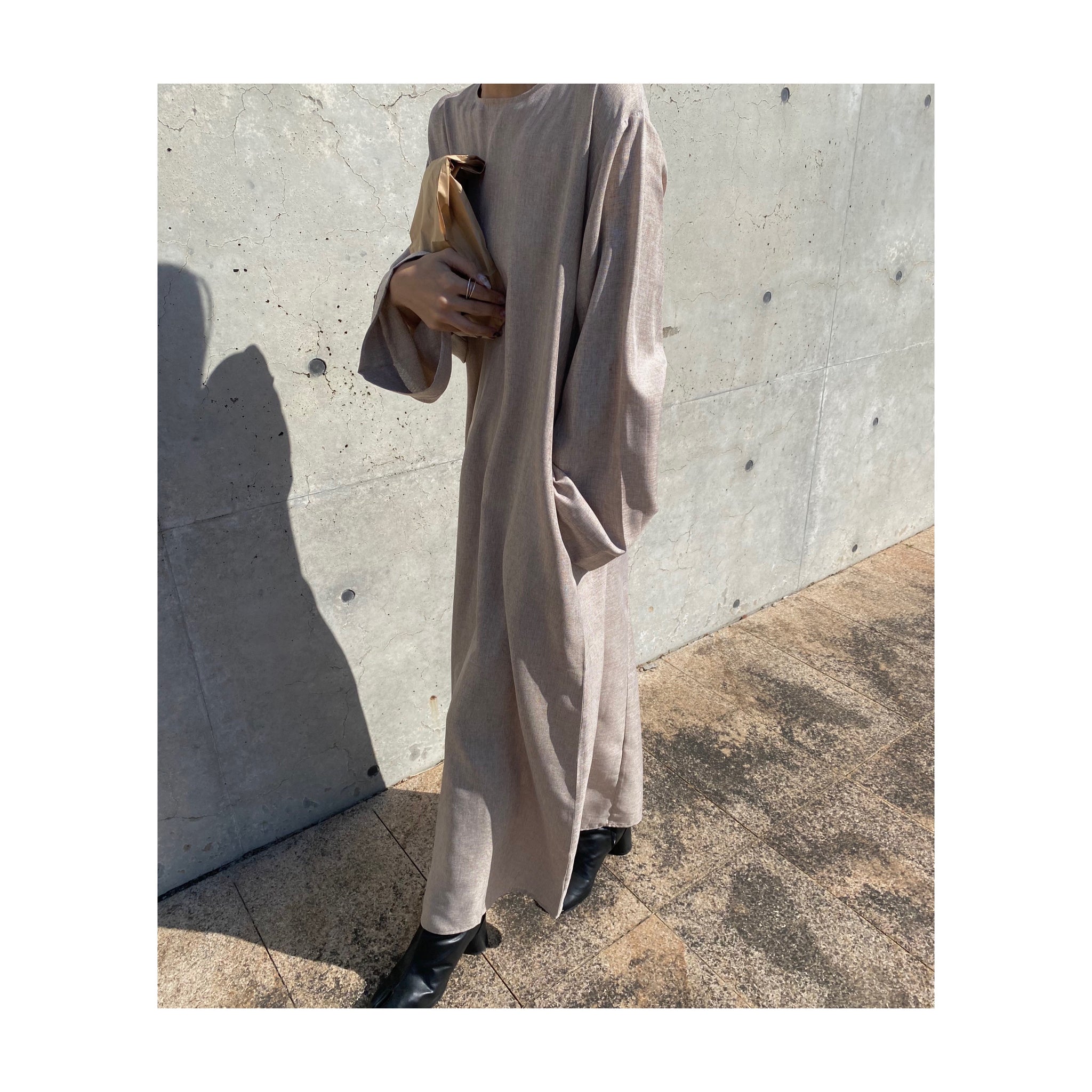 linen long ONE PIECE