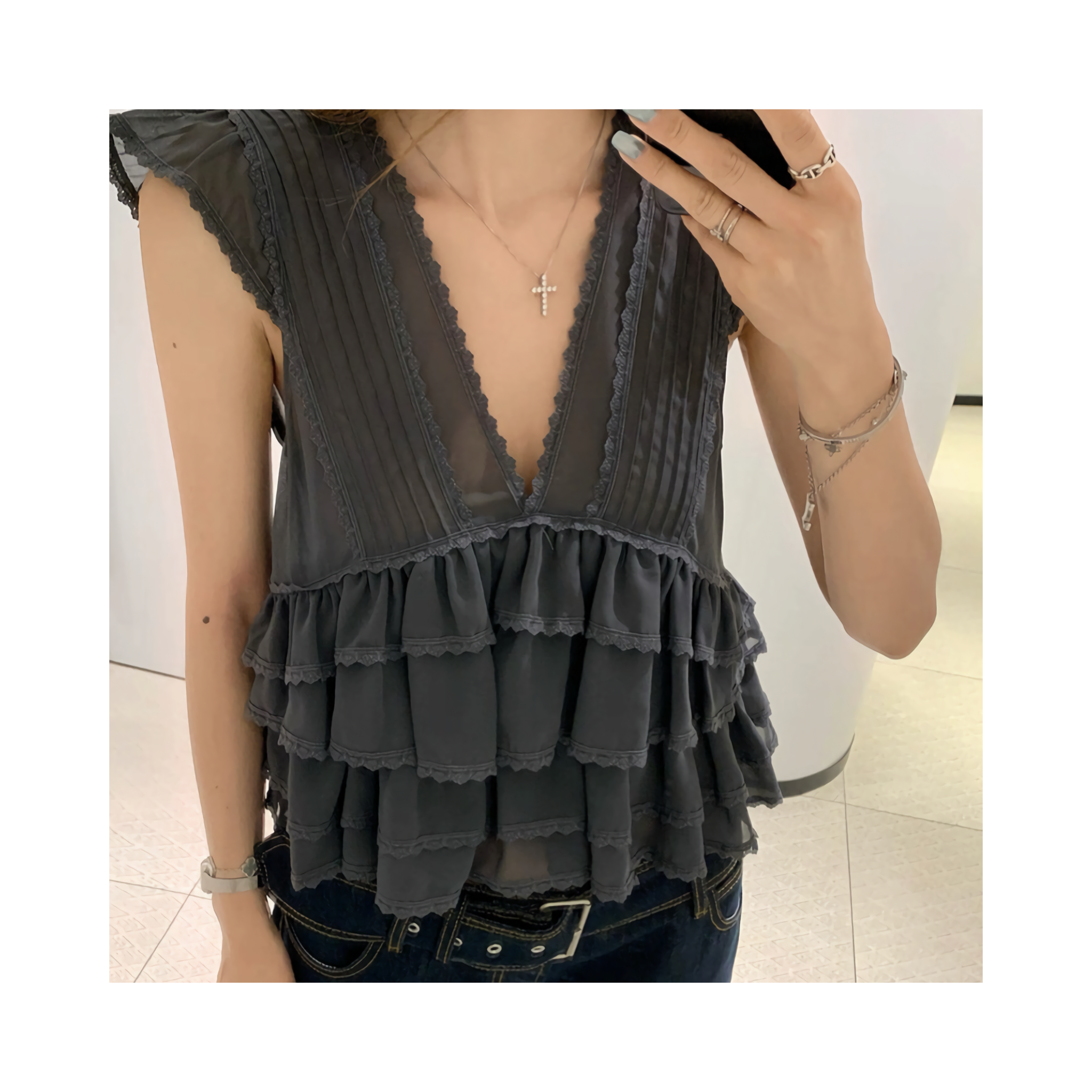 Tiered Ruffle blouse