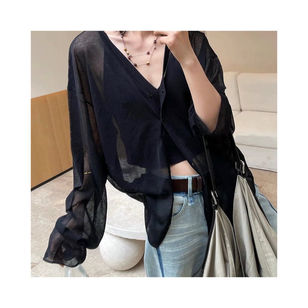 seethrough cardigan