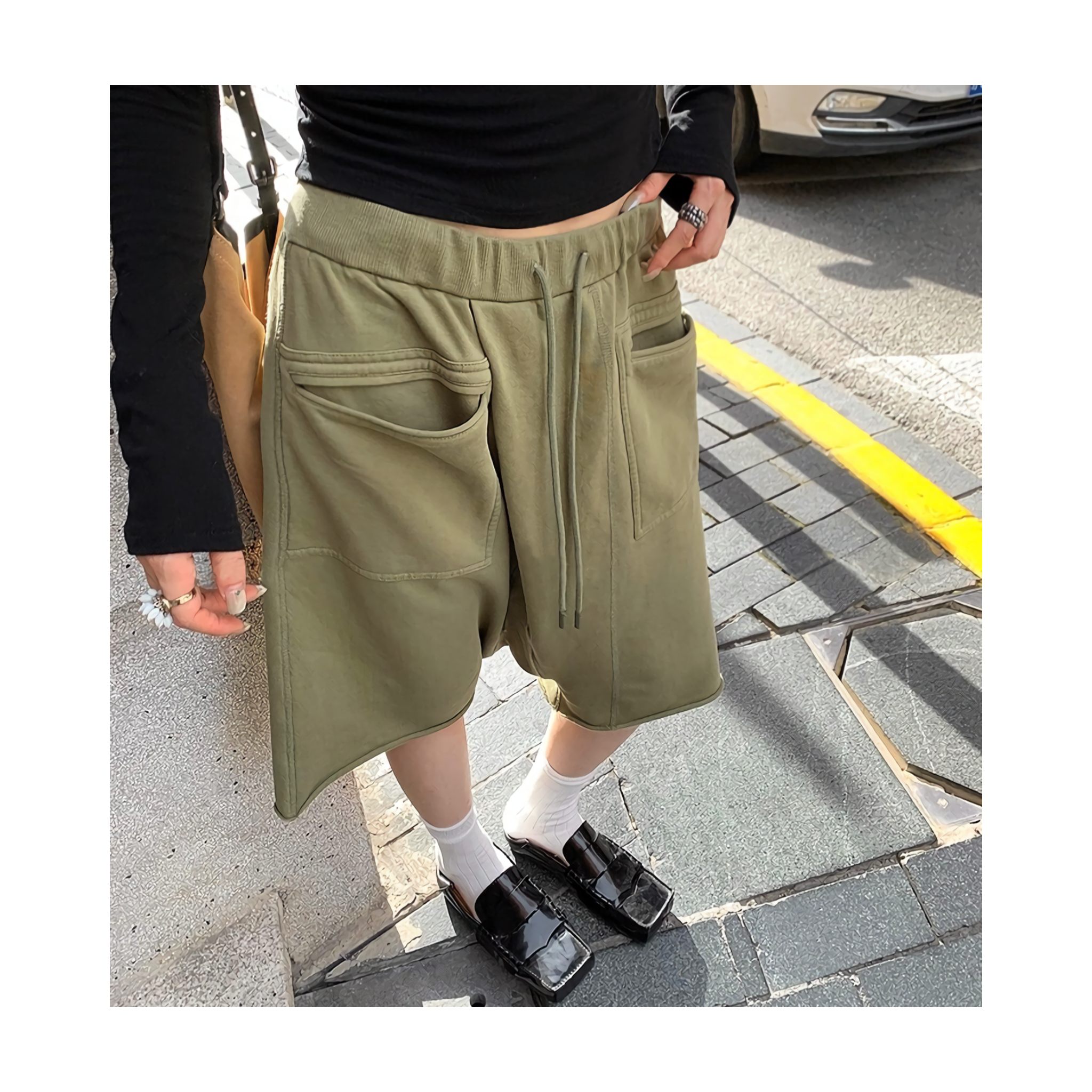 loose carghalf pants