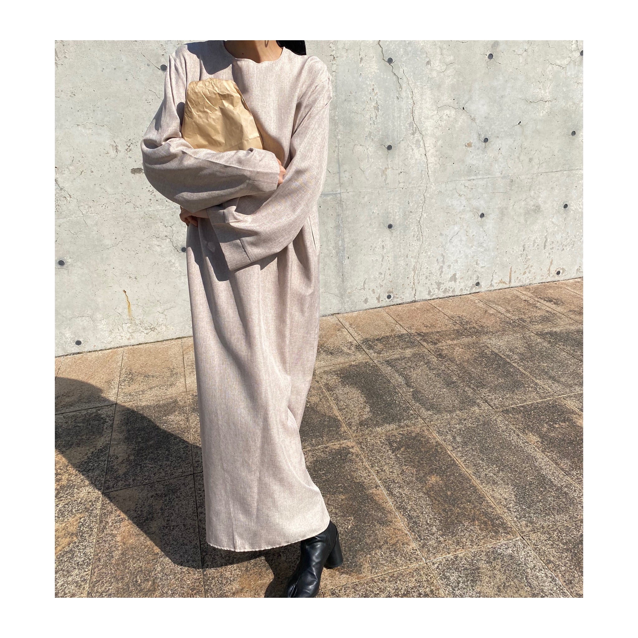 linen long ONE PIECE