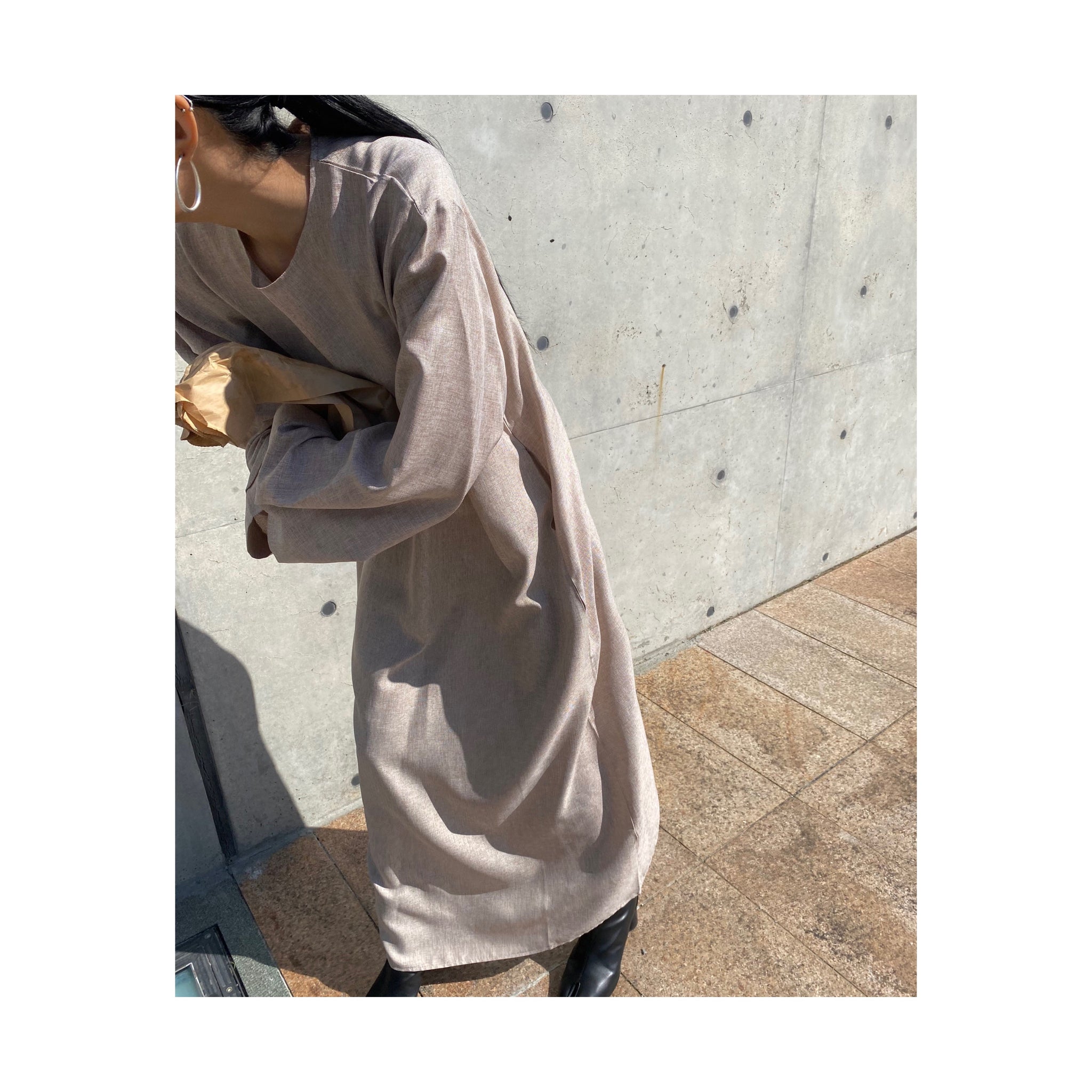 linen long ONE PIECE