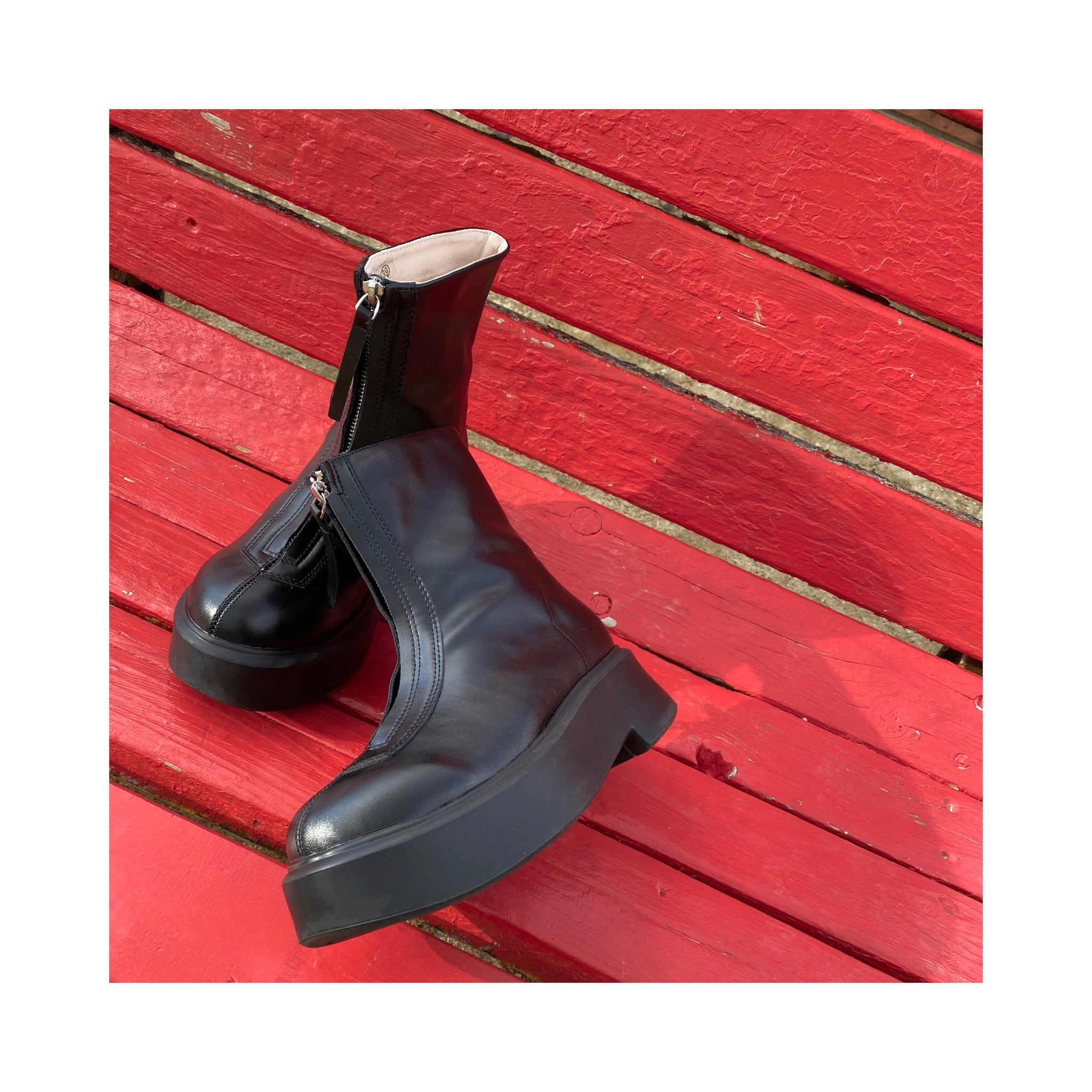 realleatherzip boots