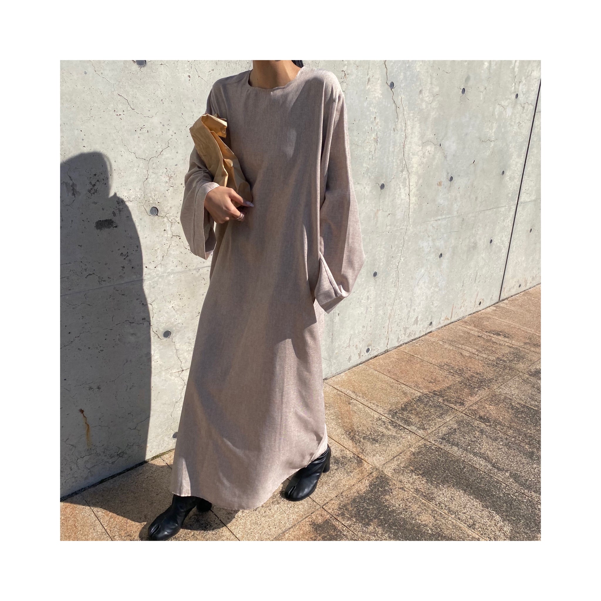 linen long ONE PIECE