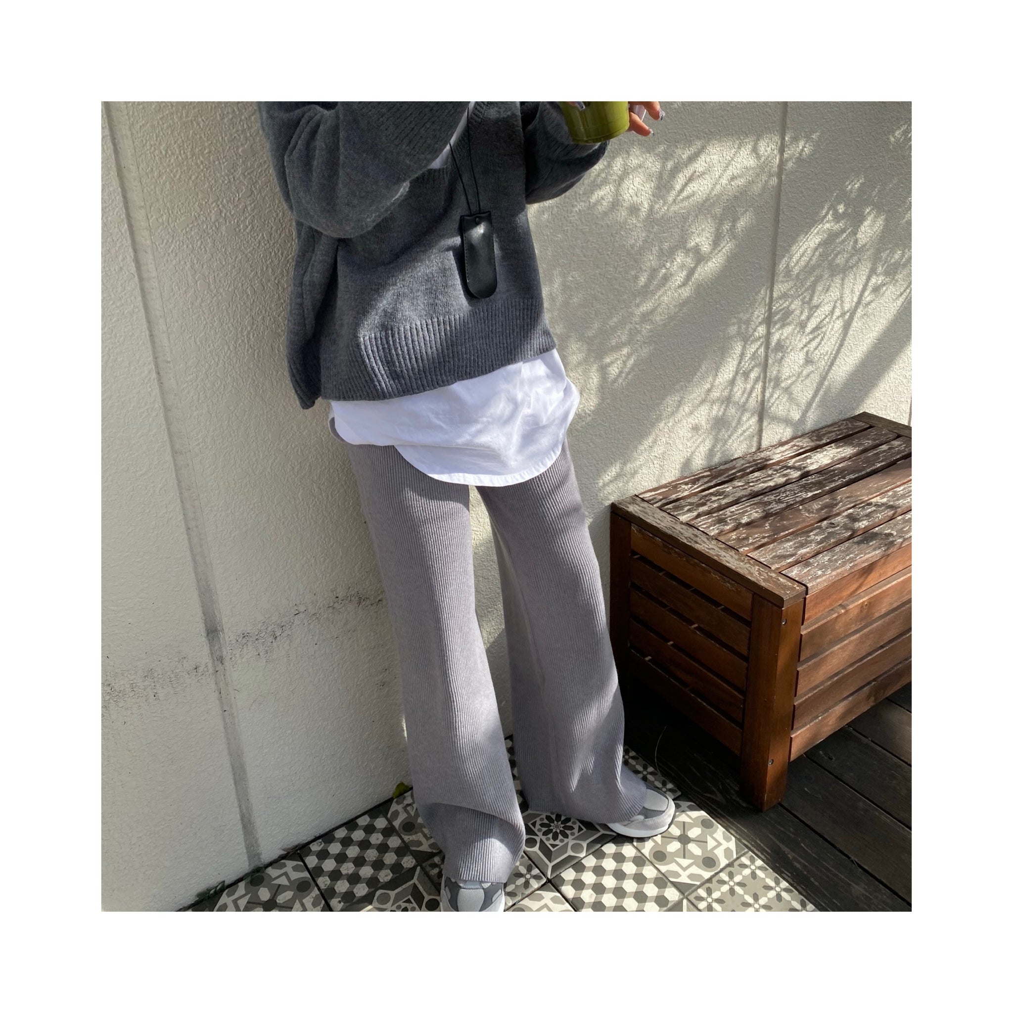 rib knit pants