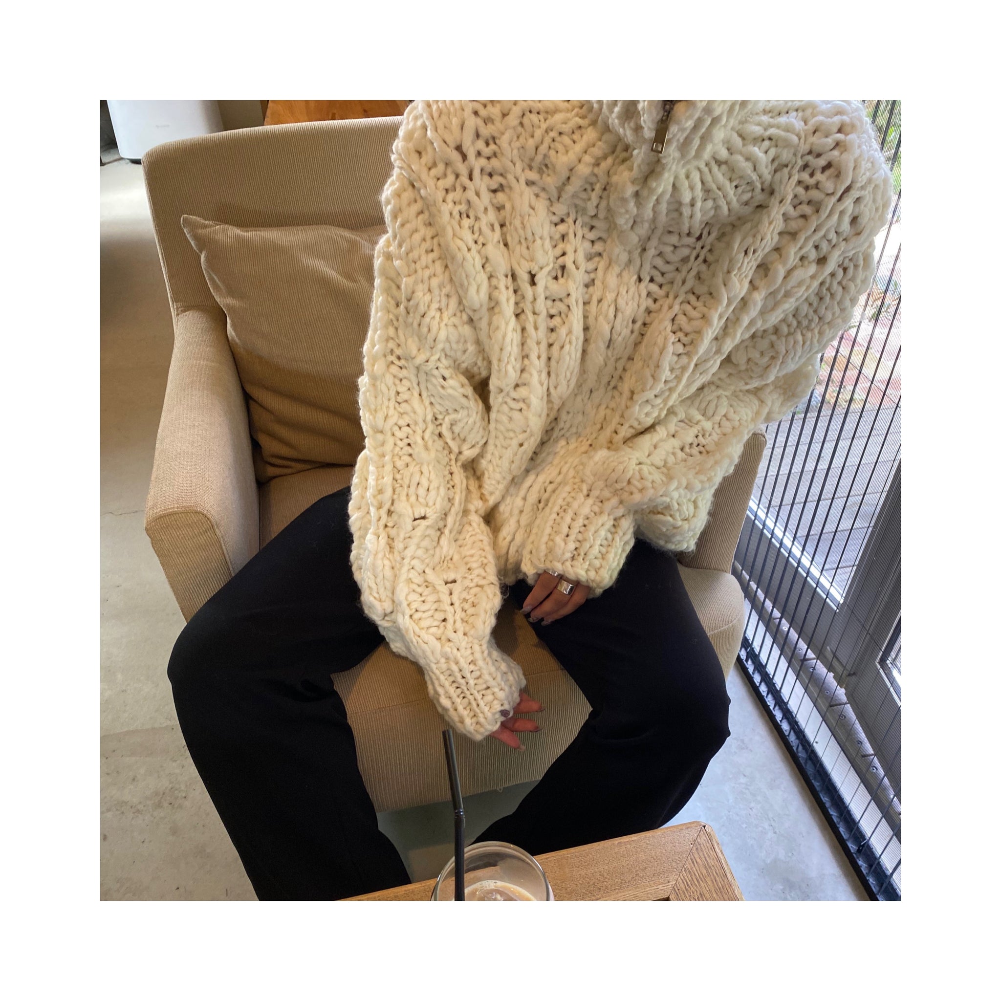 volume handmade cardigan