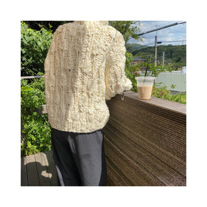 volume handmade cardigan