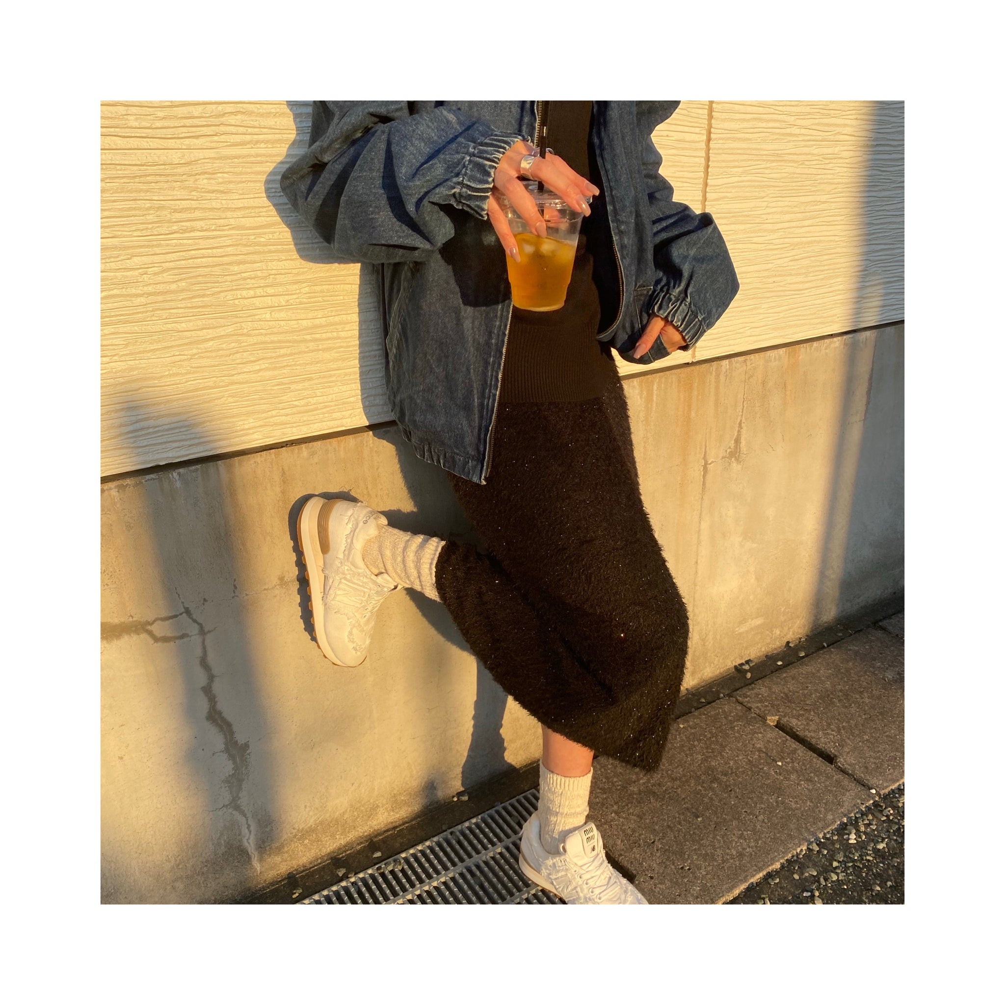 glitter knitskirt