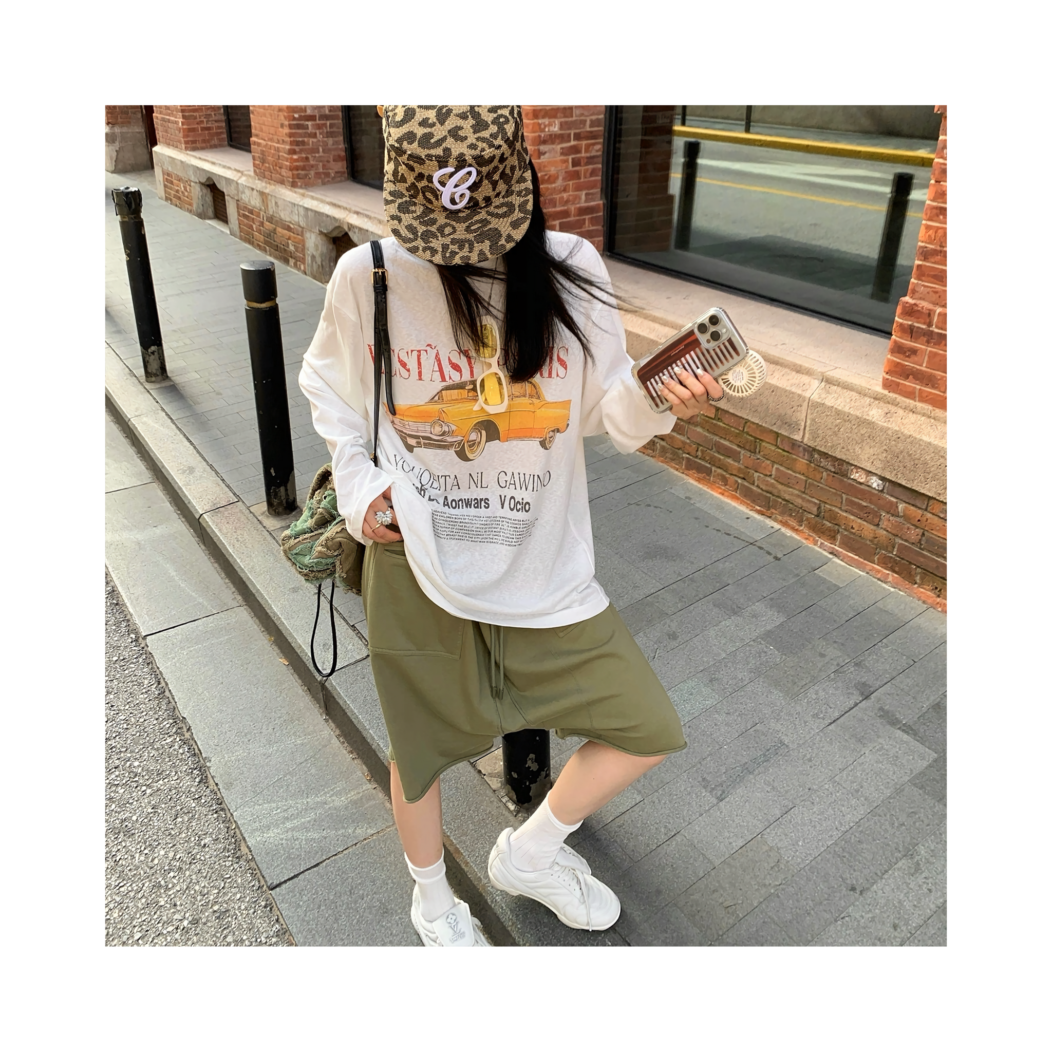 loose carghalf pants