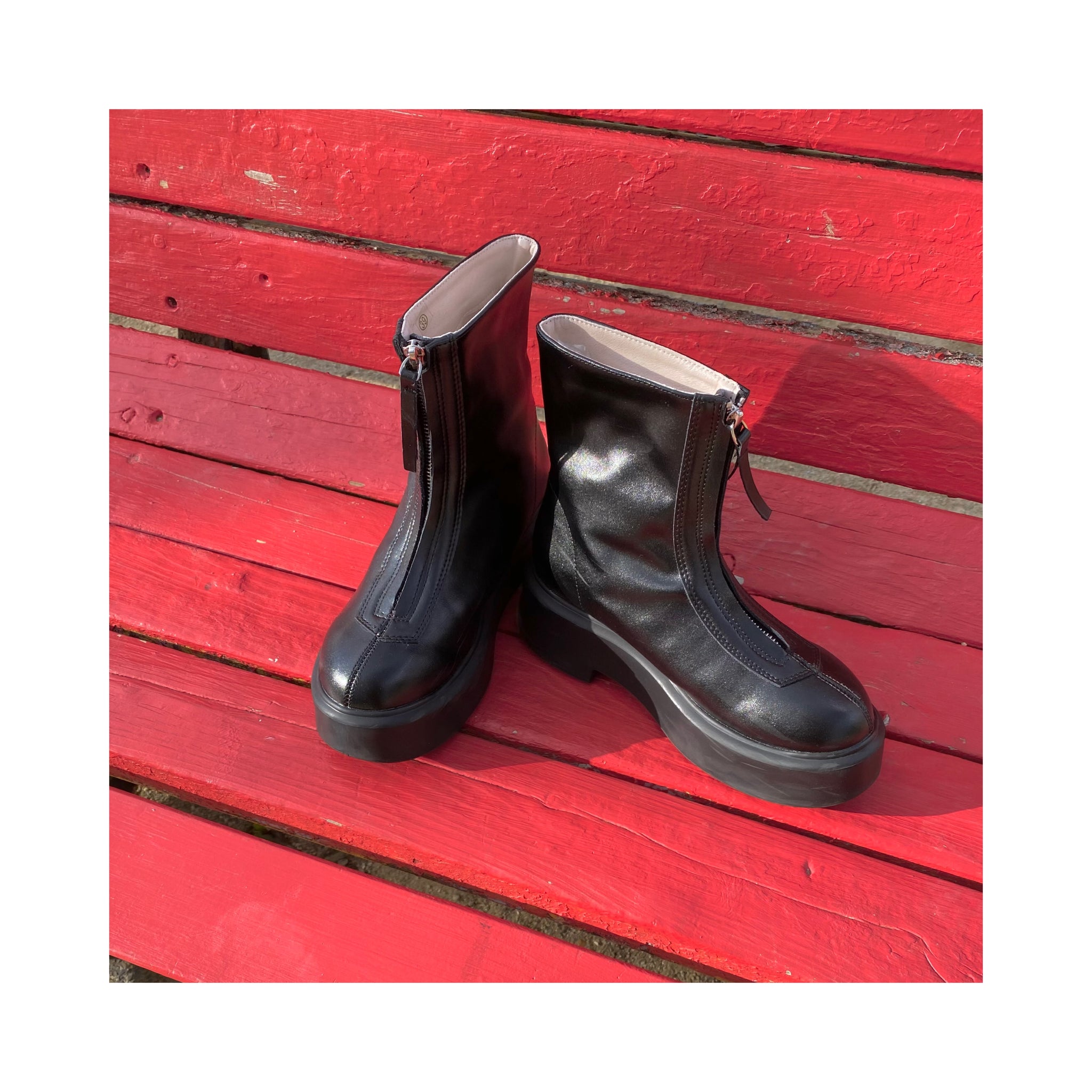 realleatherzip boots