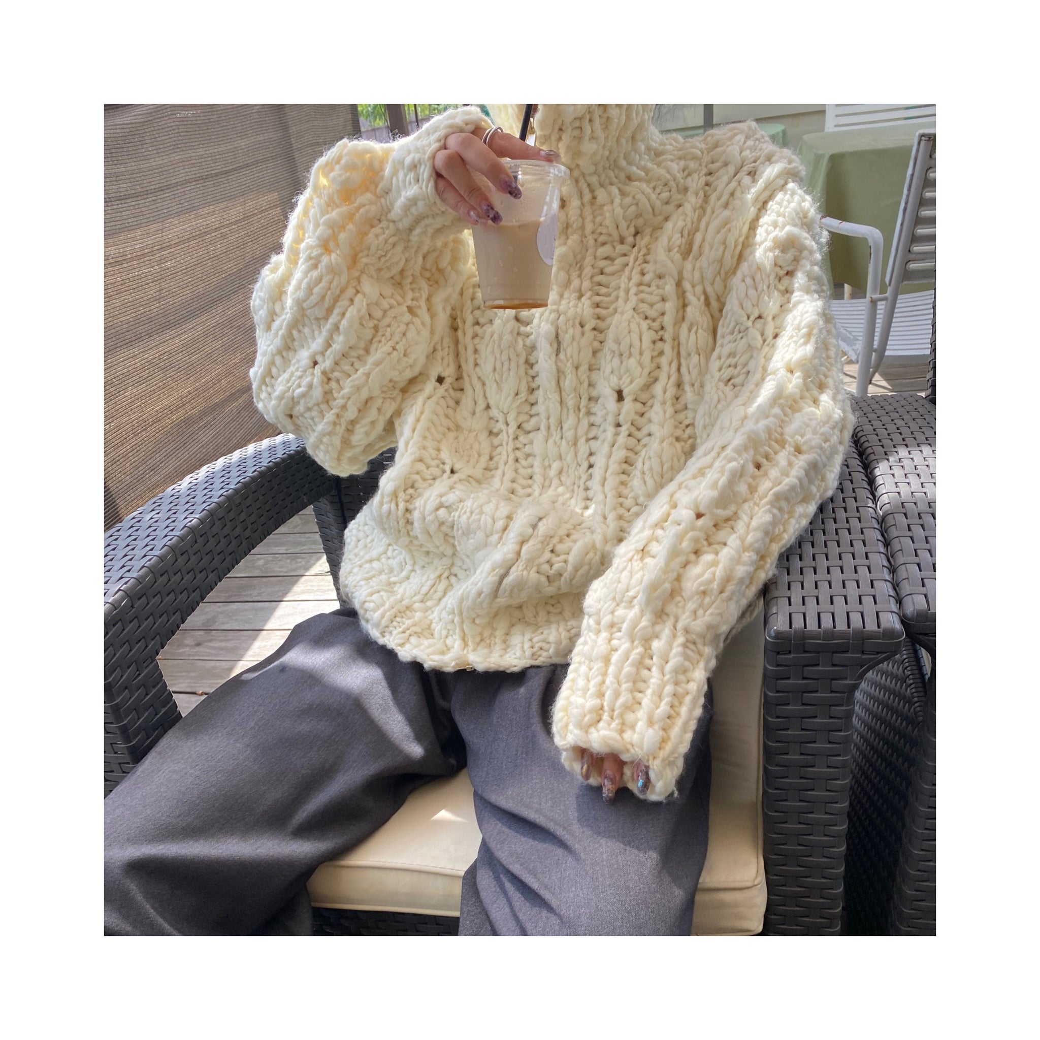 volume handmade cardigan