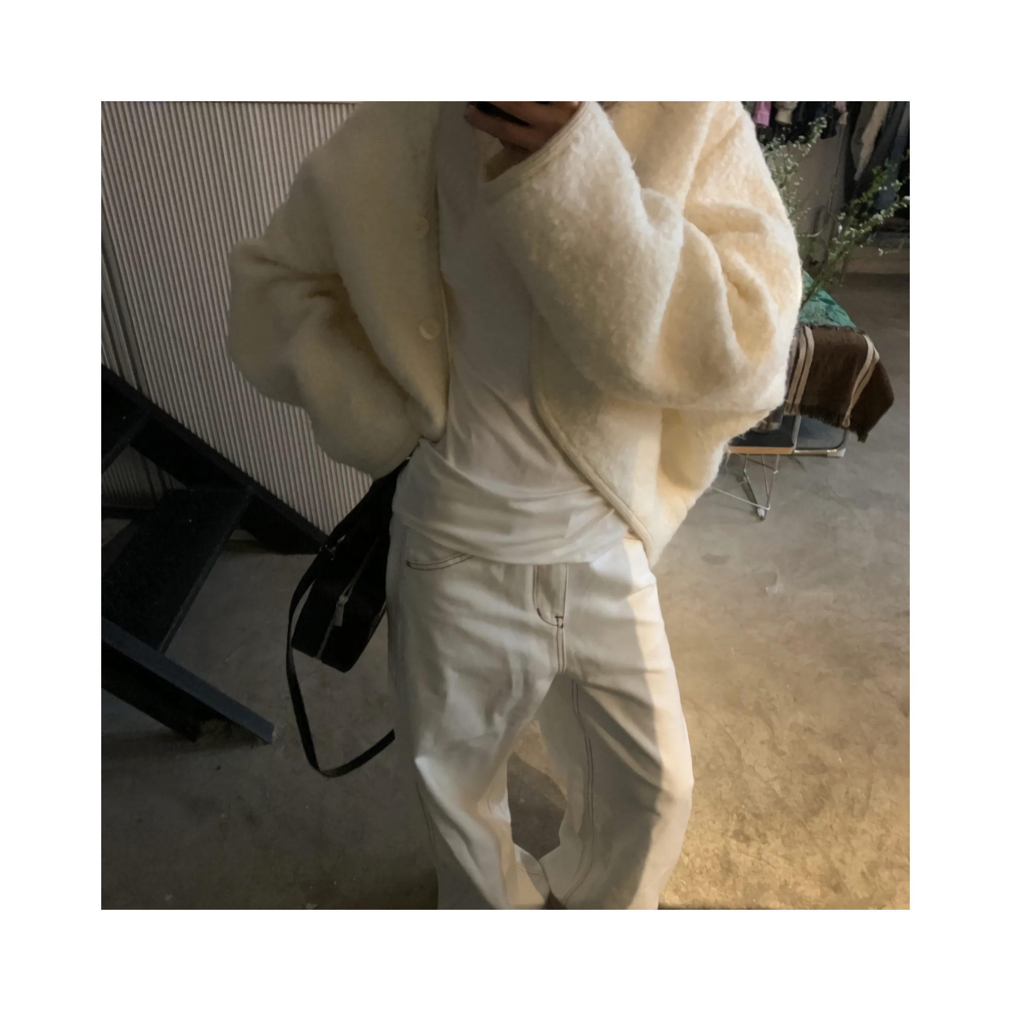 wool short outcardigan