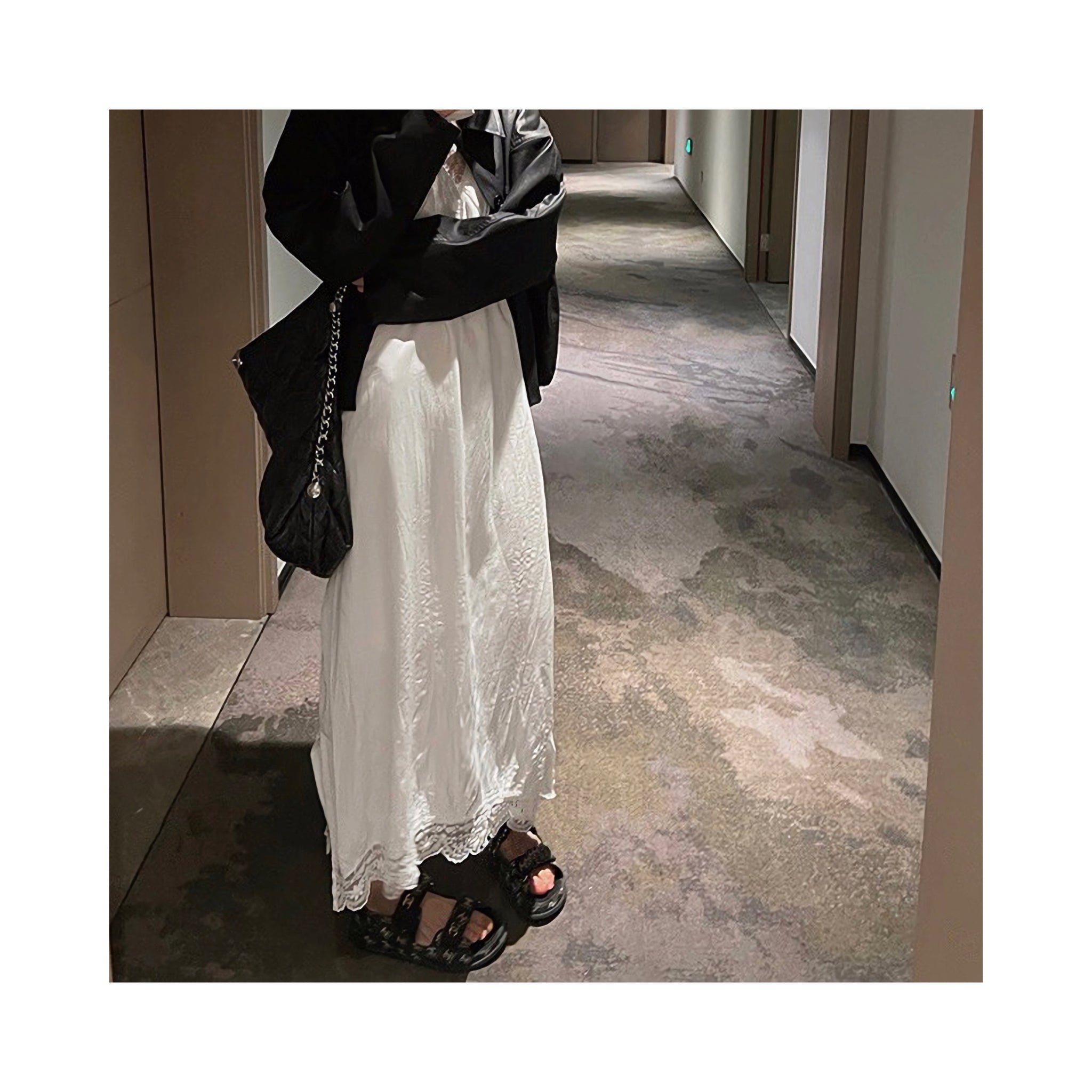 .lace long ONE PIECE