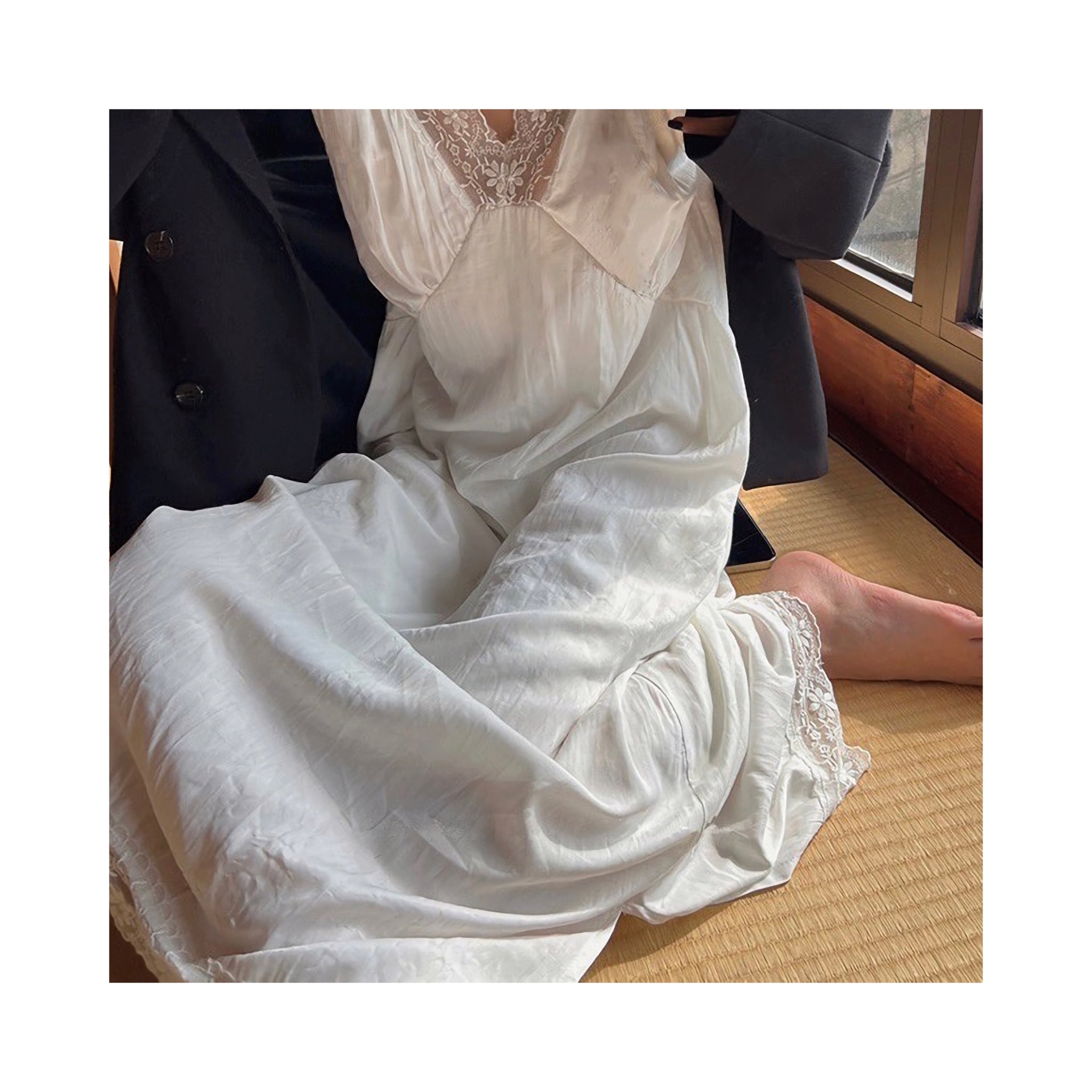 .lace long ONE PIECE