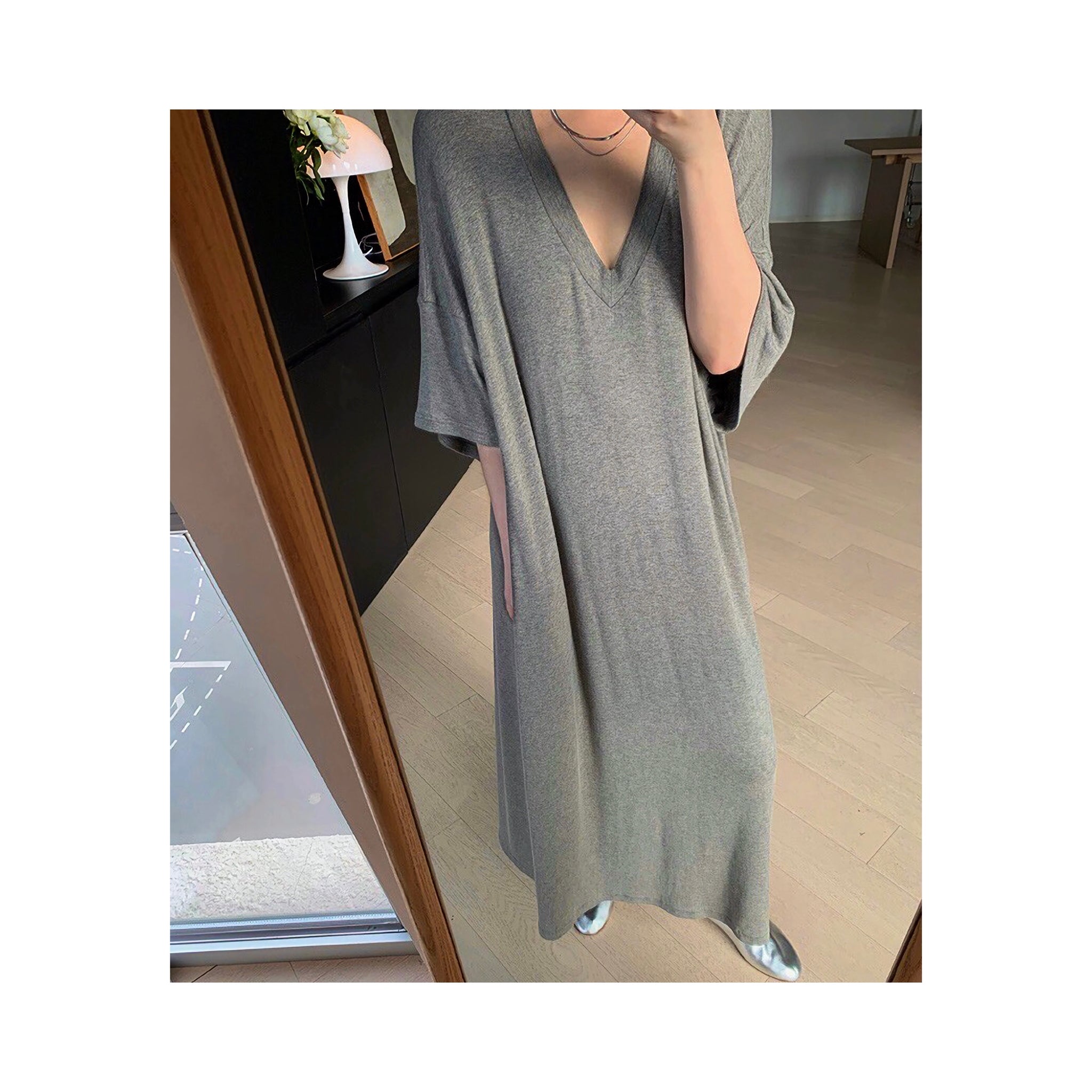 Vneck loose ONE PIECE