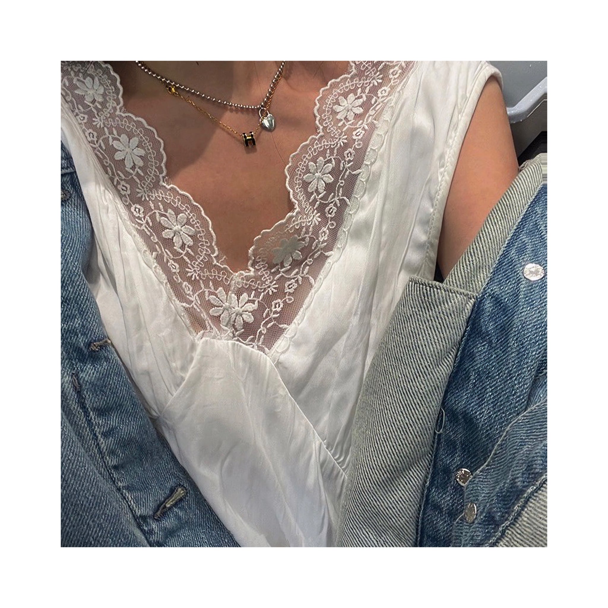 .lace long ONE PIECE